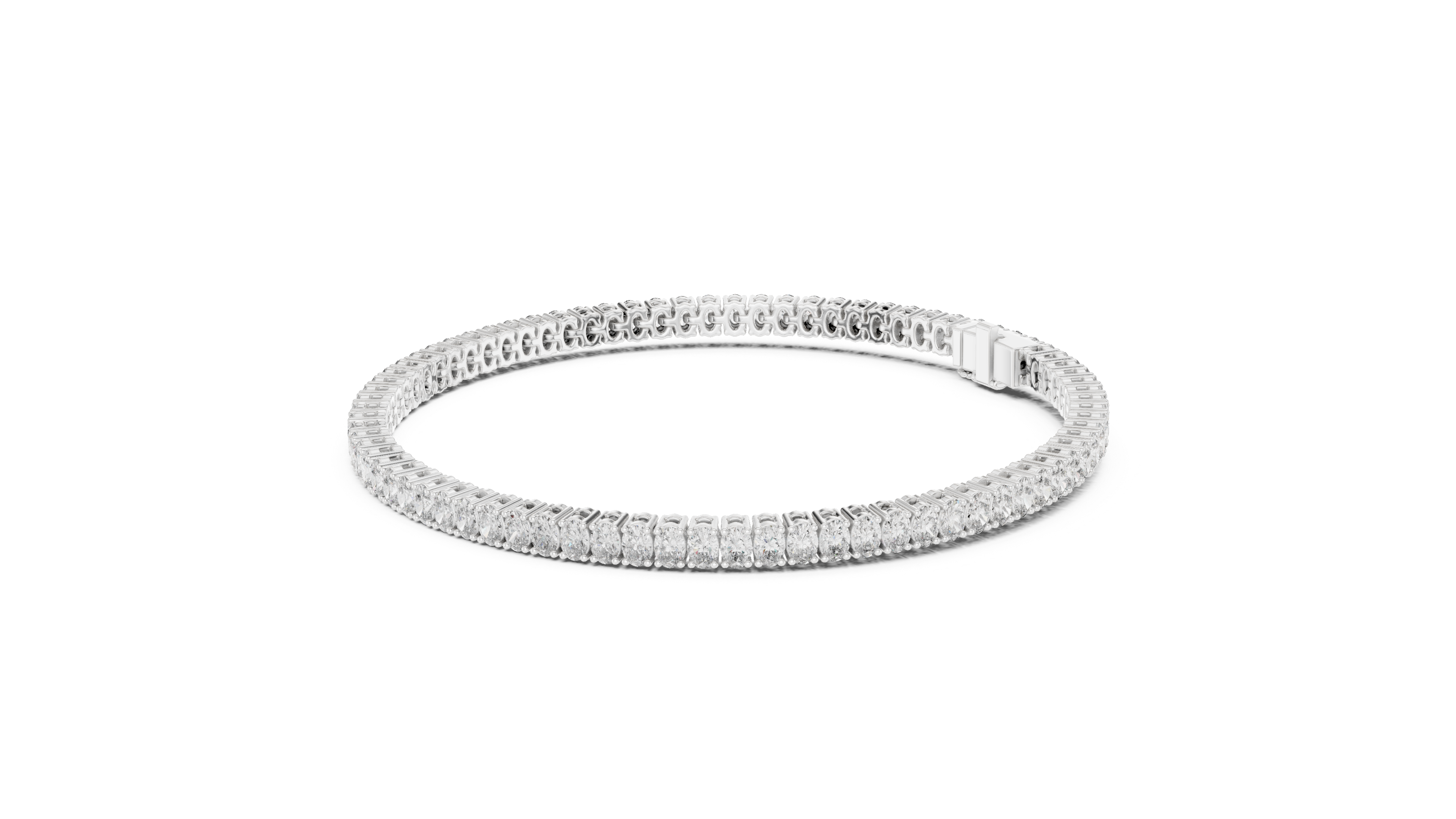 TESHA JEWELS Radiant Halo Diamond Tennis Bracelet