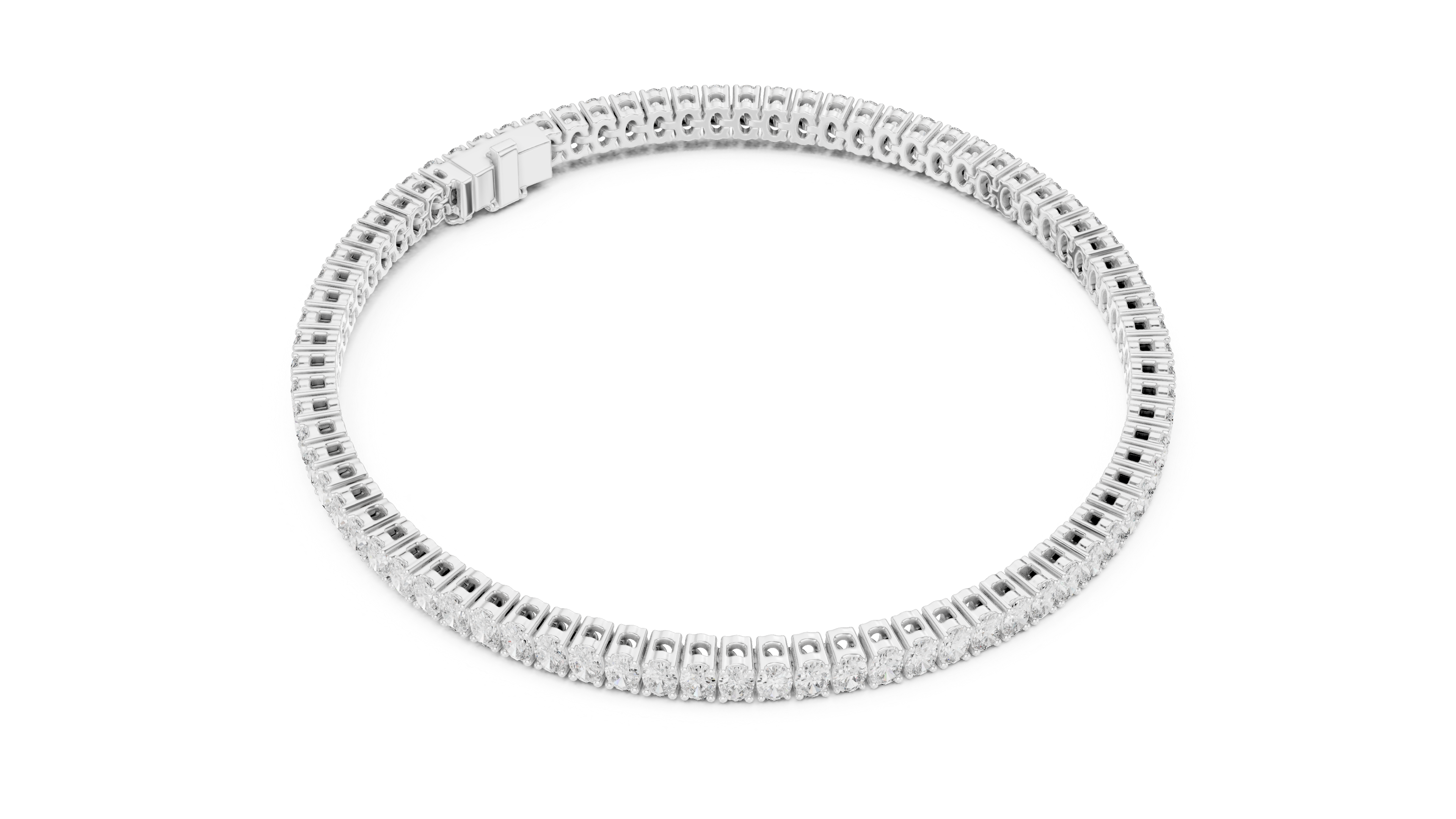 TESHA JEWELS Radiant Halo Diamond Tennis Bracelet