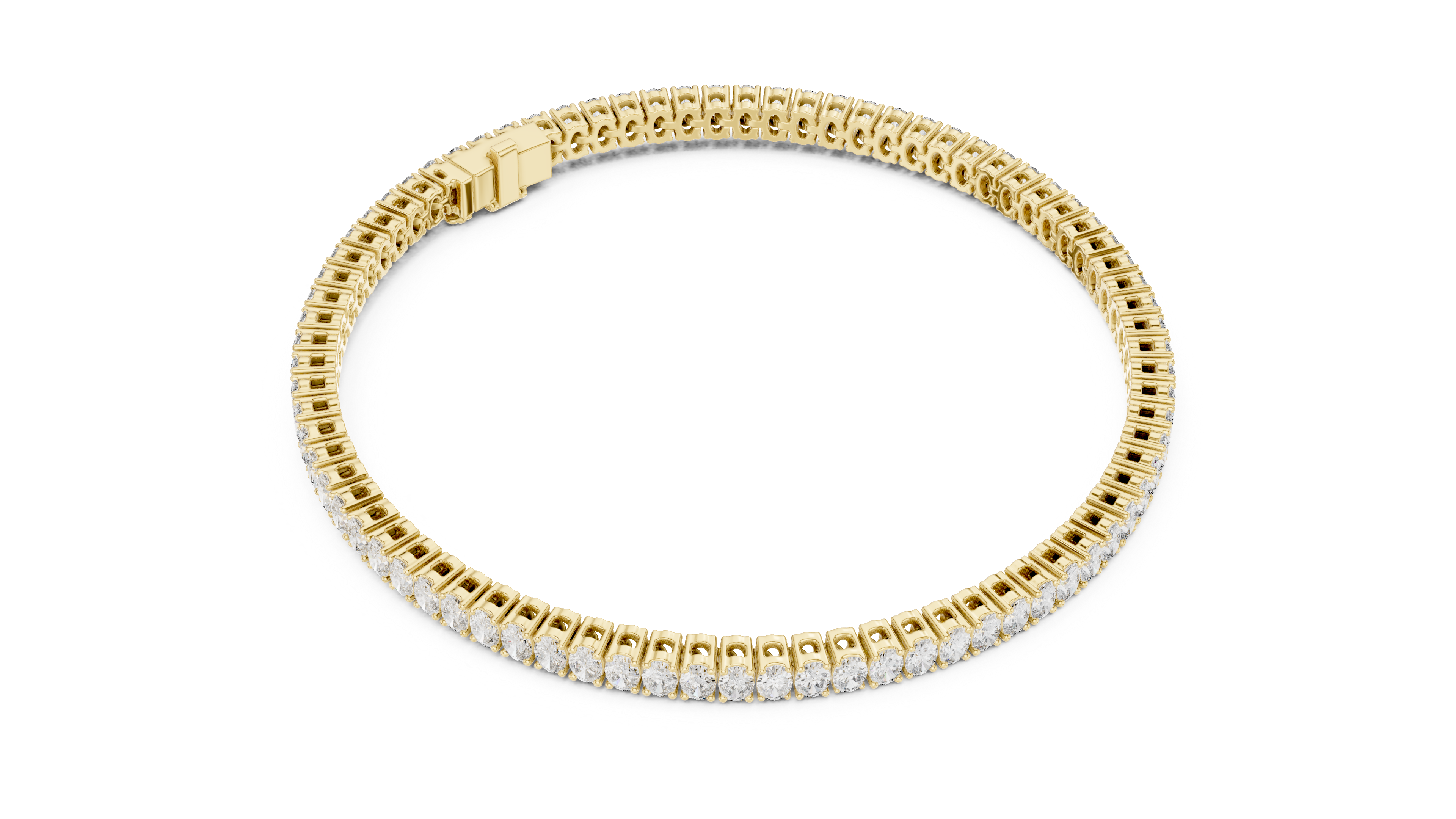TESHA JEWELS Radiant Halo Diamond Tennis Bracelet