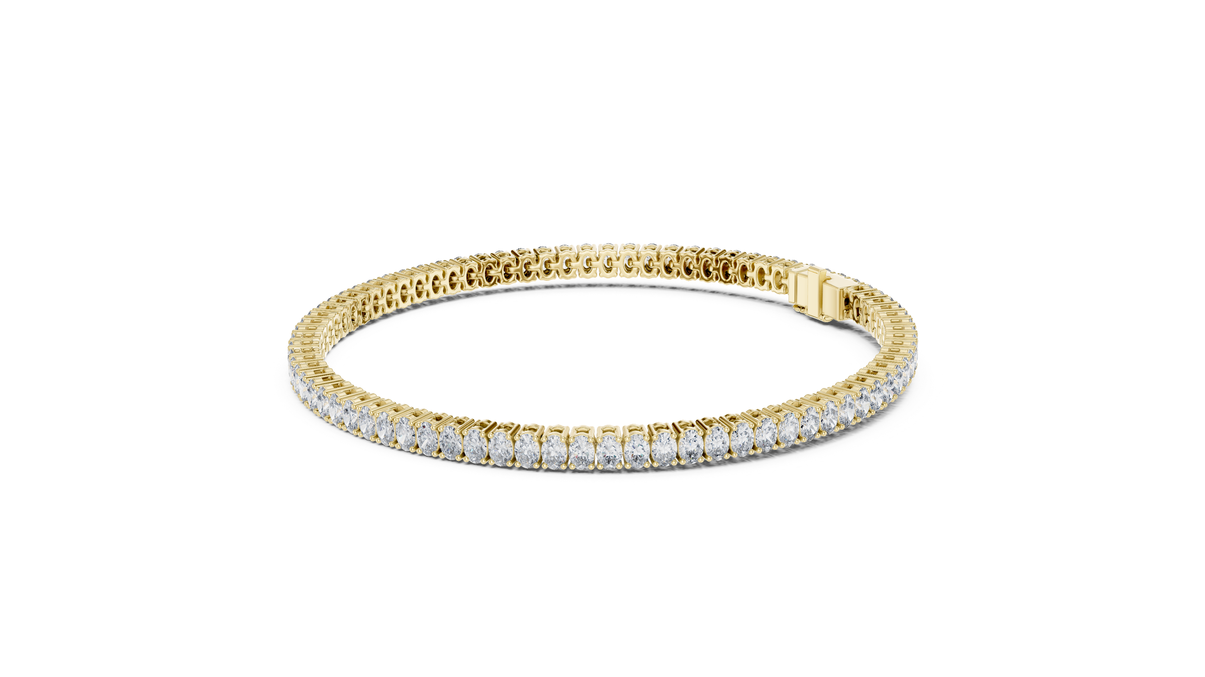 TESHA JEWELS Radiant Halo Diamond Tennis Bracelet