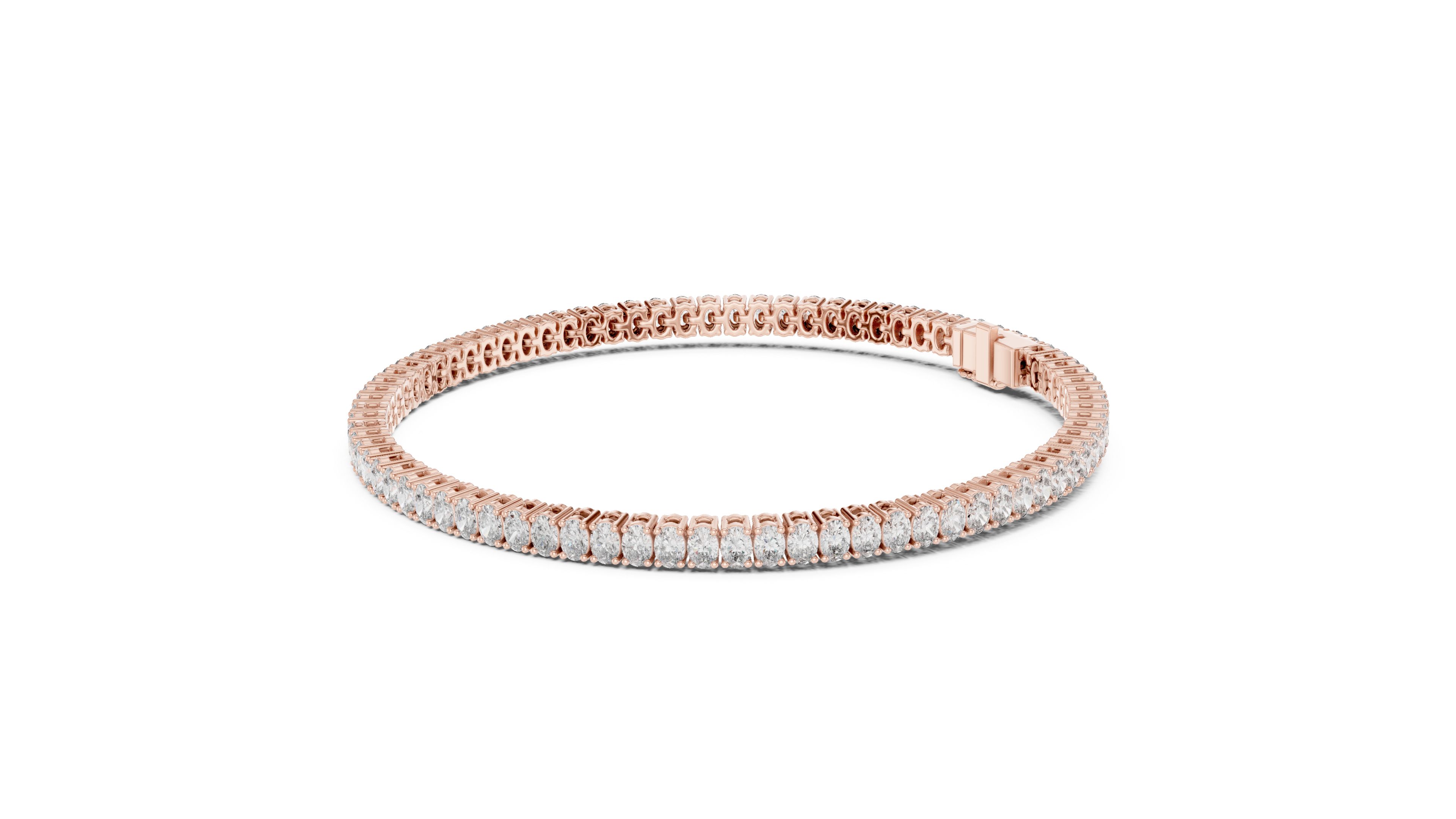 TESHA JEWELS Radiant Halo Diamond Tennis Bracelet