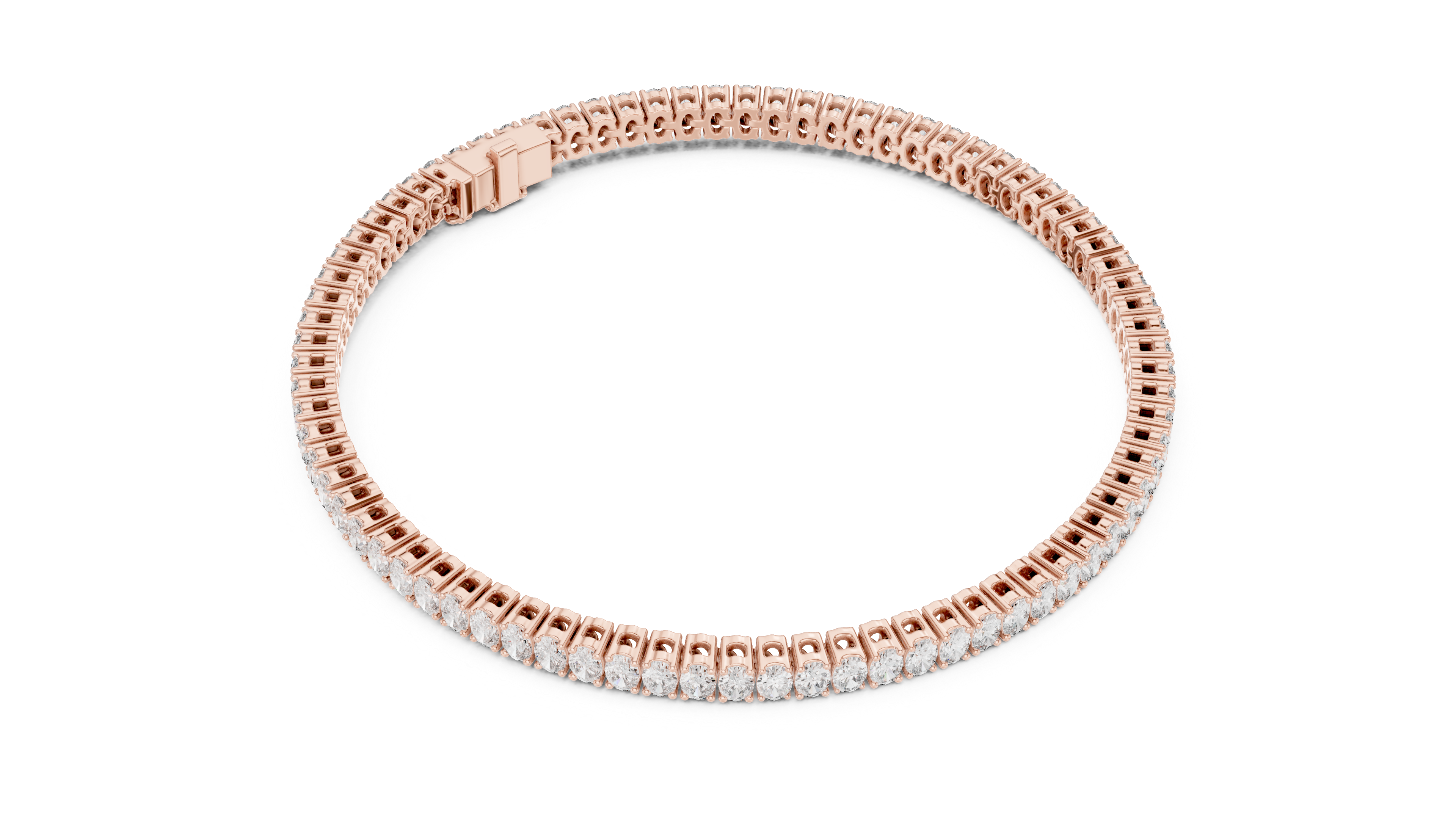 TESHA JEWELS Radiant Halo Diamond Tennis Bracelet