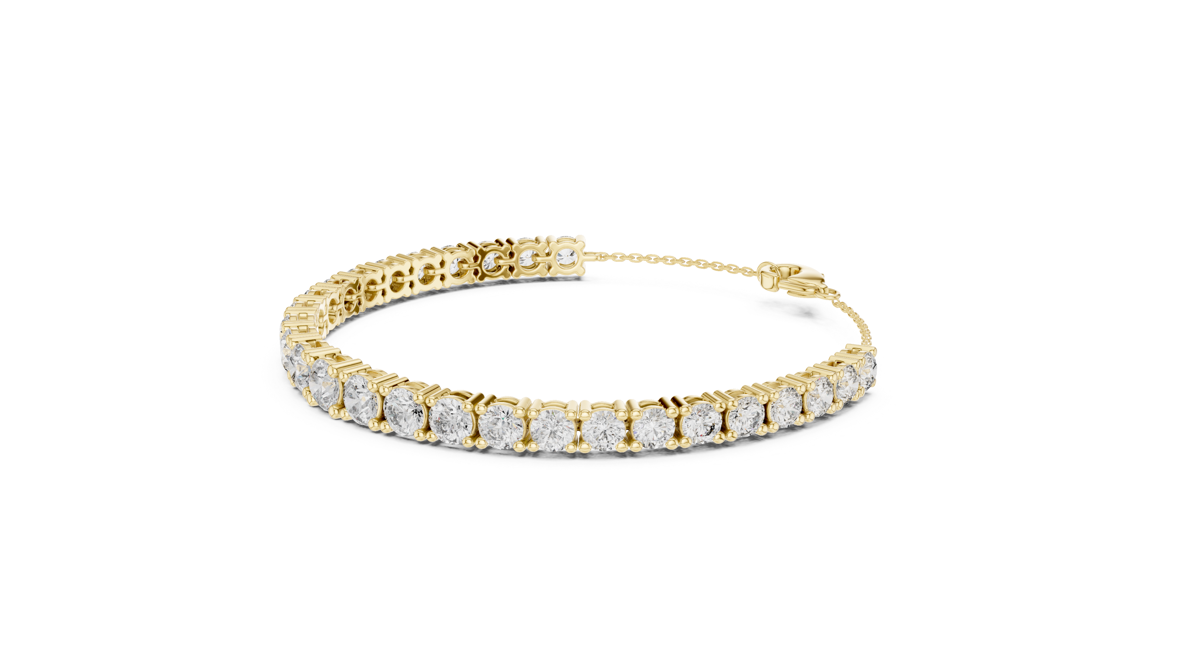 Graduated Round Lab Grown Diamond Line Bracelet