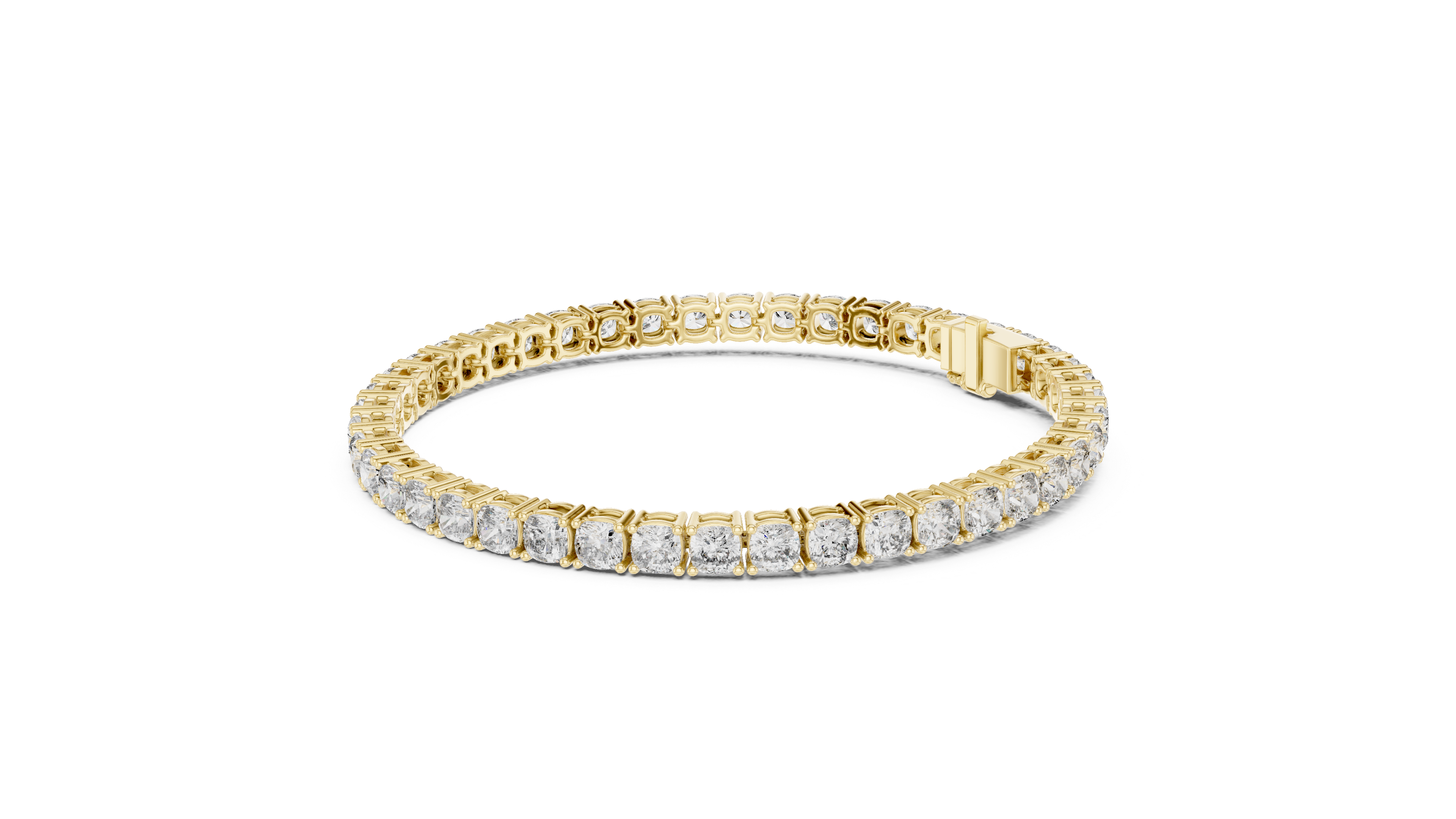 TESHA JEWELS 4.40ct cushion cut diamond tennis bracelet in rose gold