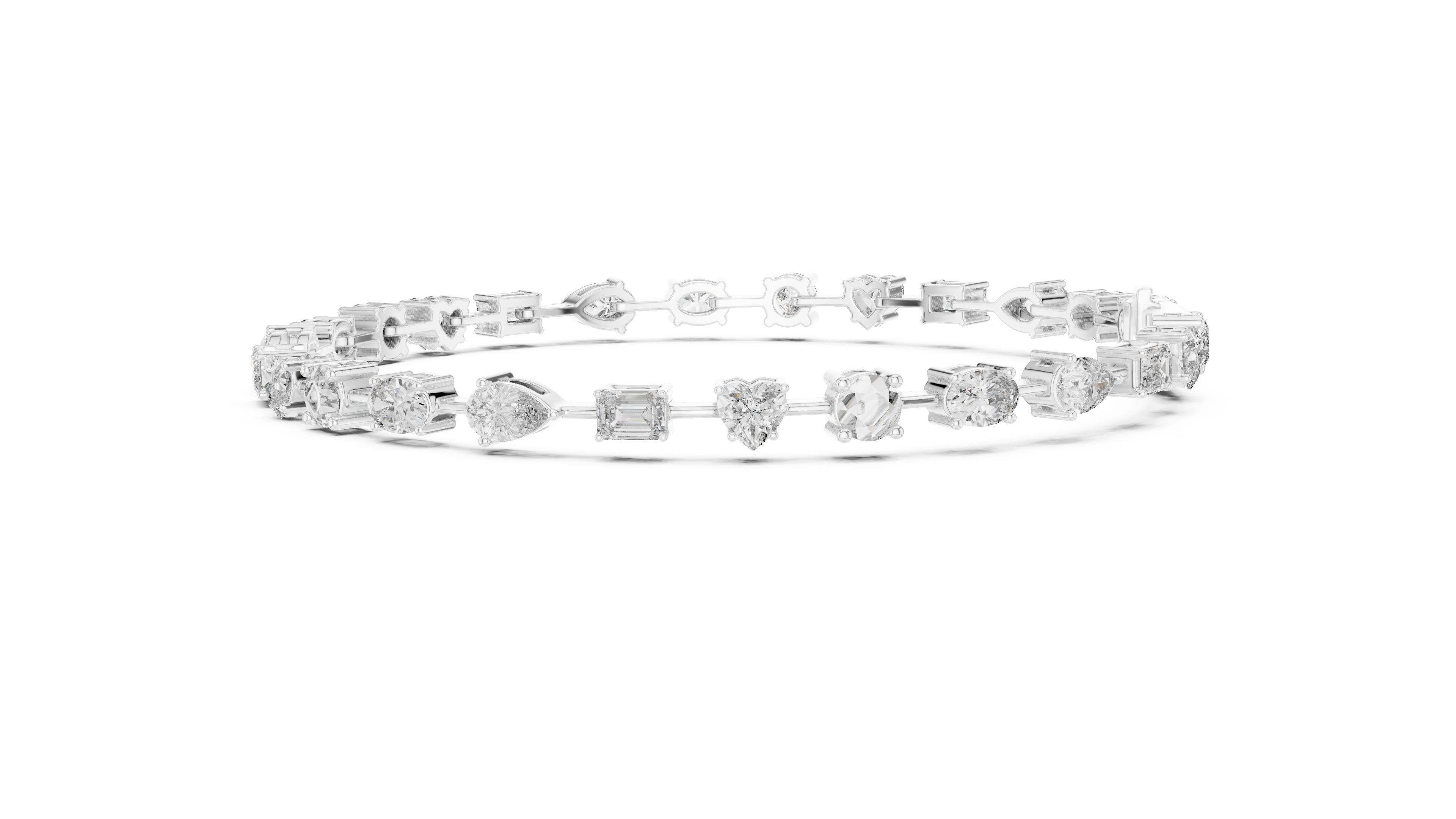 TESHA Multi-Shape Lab-Grown Diamond Tennis Bracelet