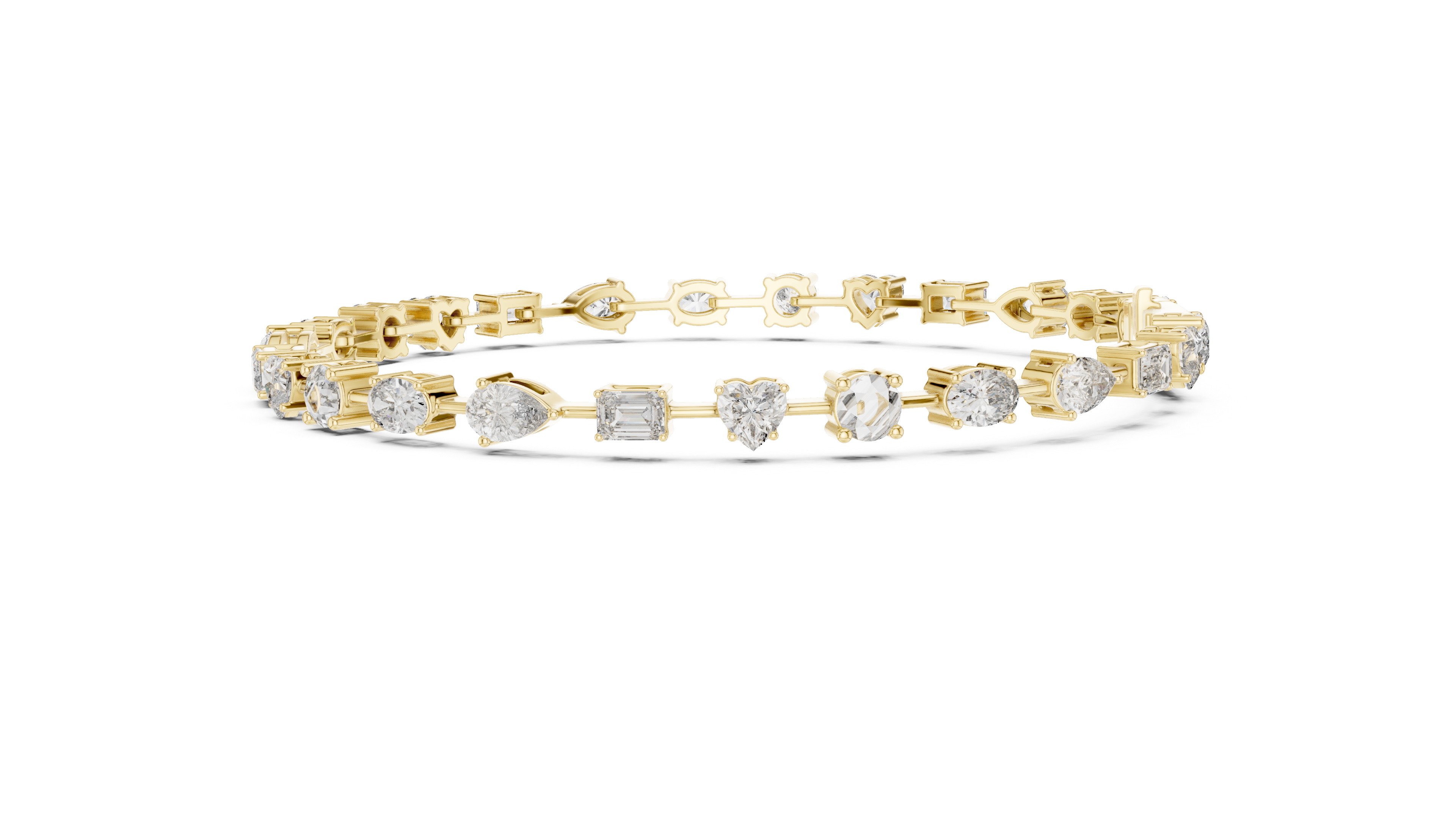 TESHA Multi-Shape Lab-Grown Diamond Tennis Bracelet