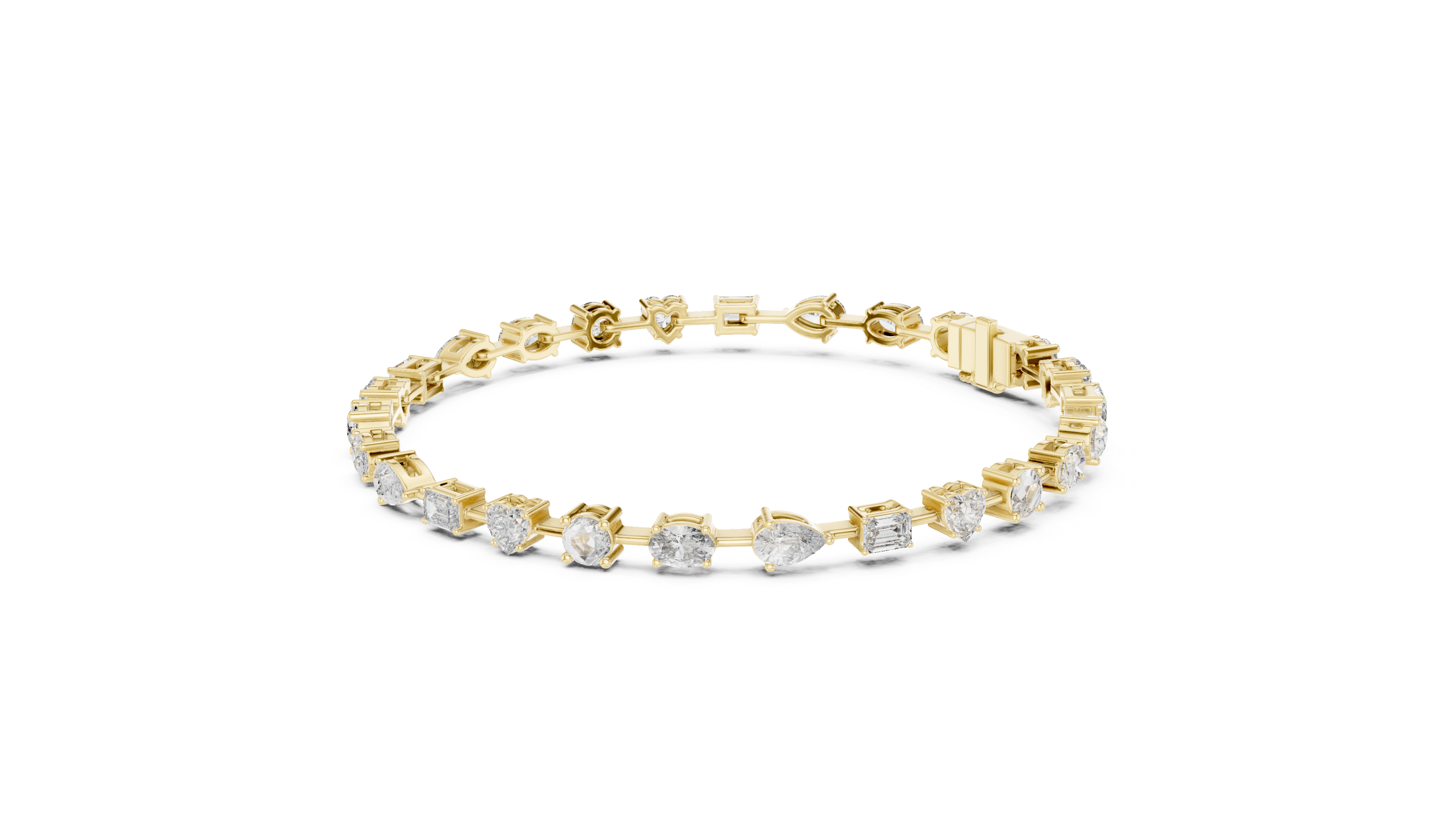 TESHA Multi-Shape Lab-Grown Diamond Tennis Bracelet