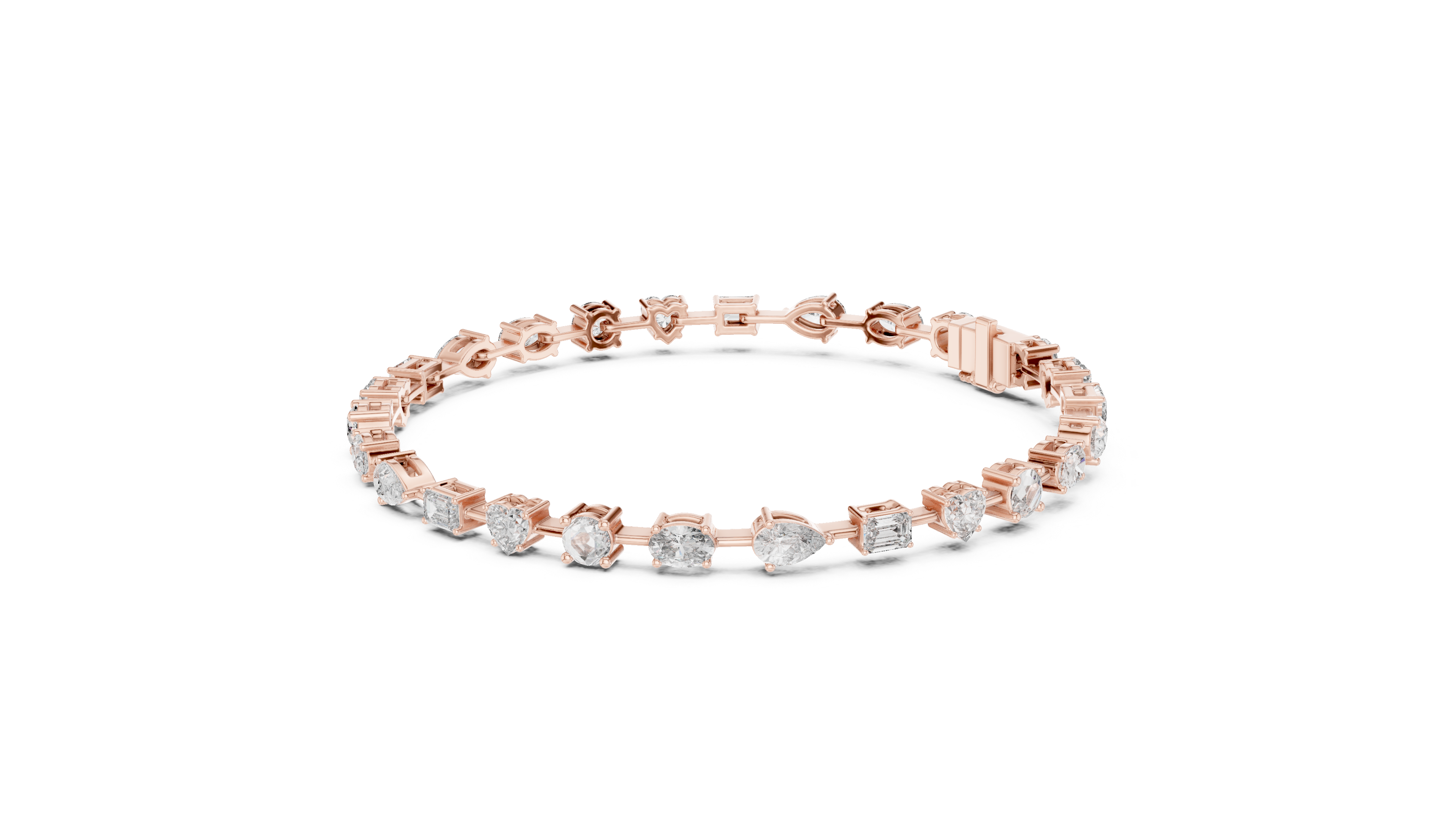 TESHA Multi-Shape Lab-Grown Diamond Tennis Bracelet