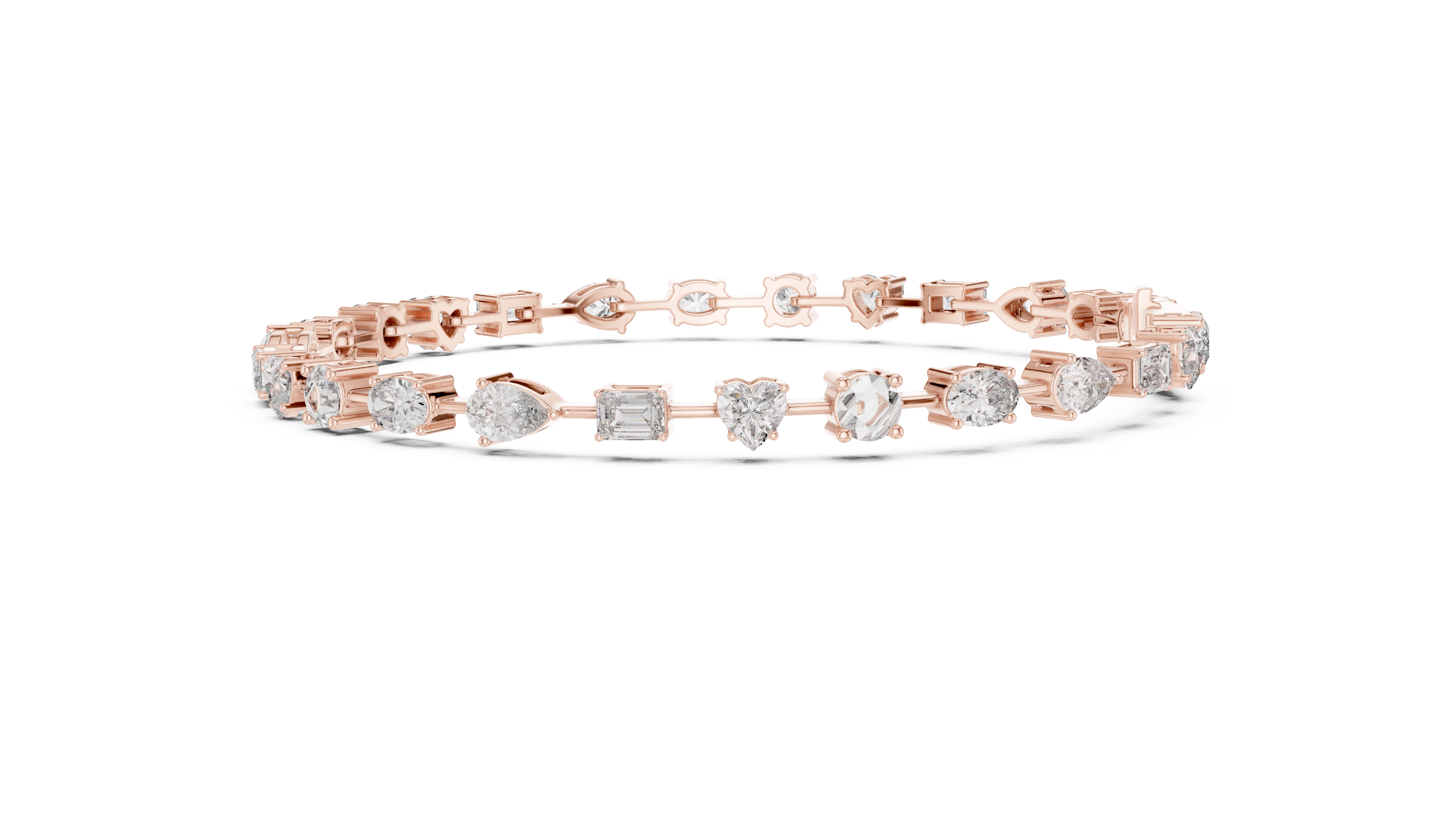 TESHA Multi-Shape Lab-Grown Diamond Tennis Bracelet