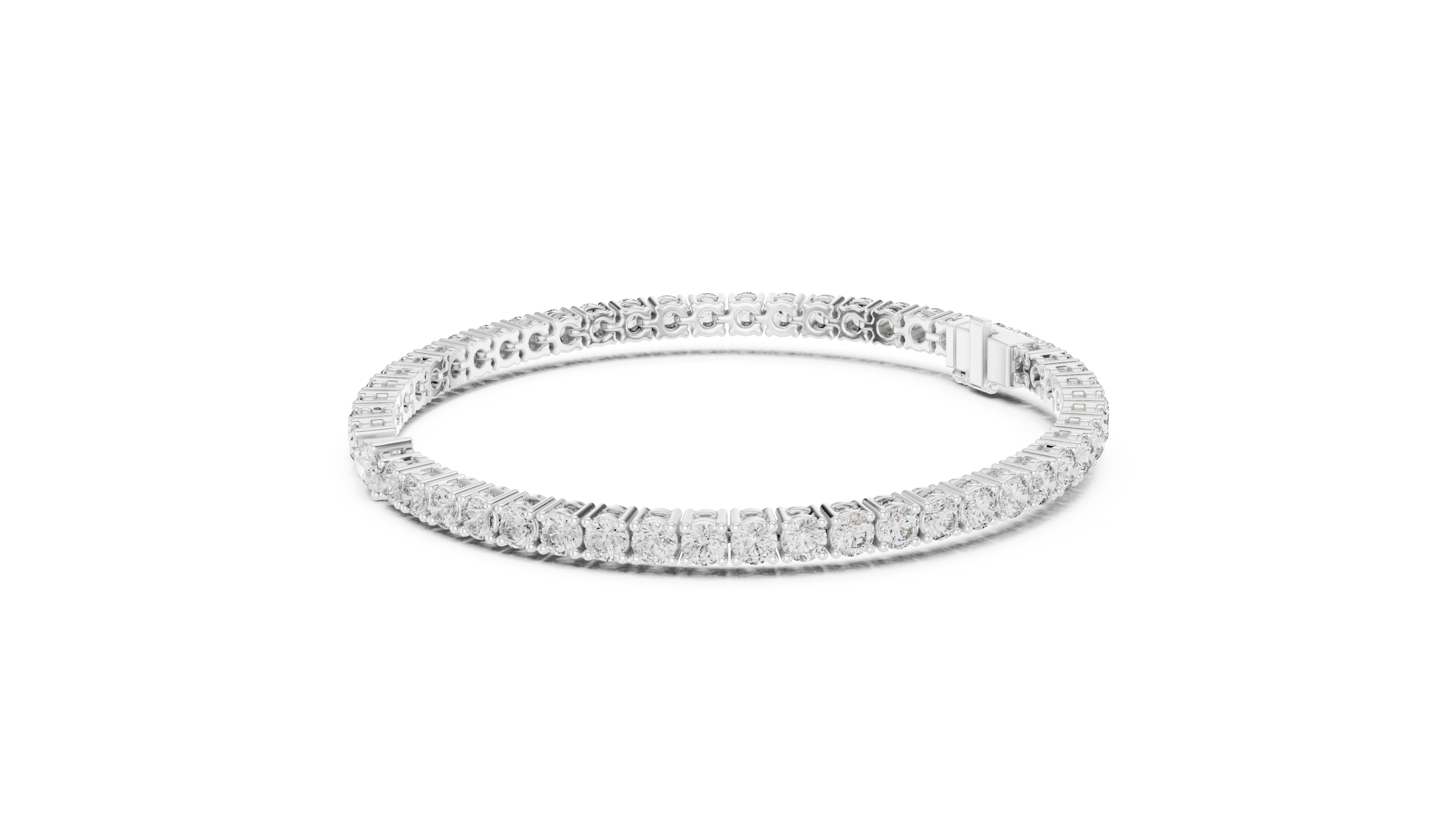 5.75ct round and pear diamond tennis bracelet in rose gold