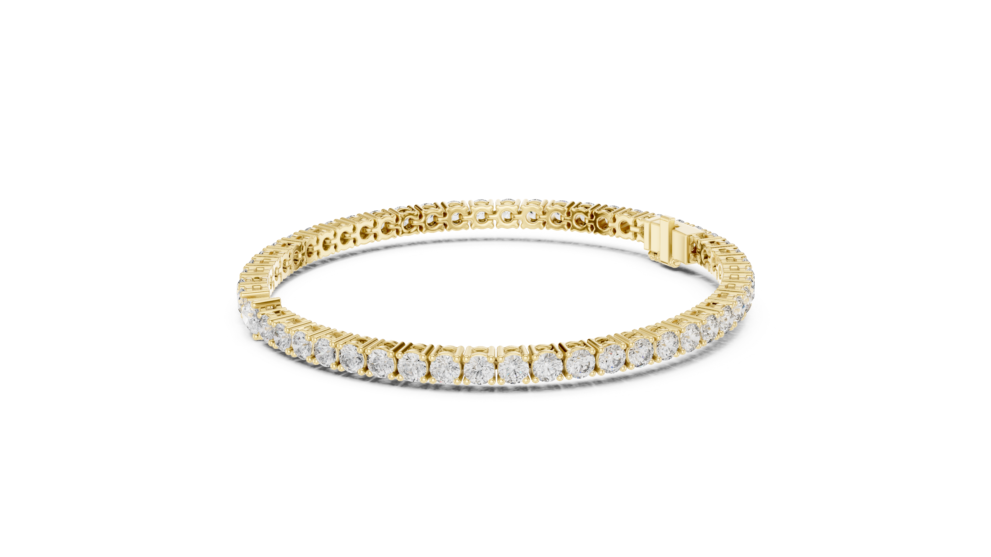 5.75ct round and pear diamond tennis bracelet in rose gold