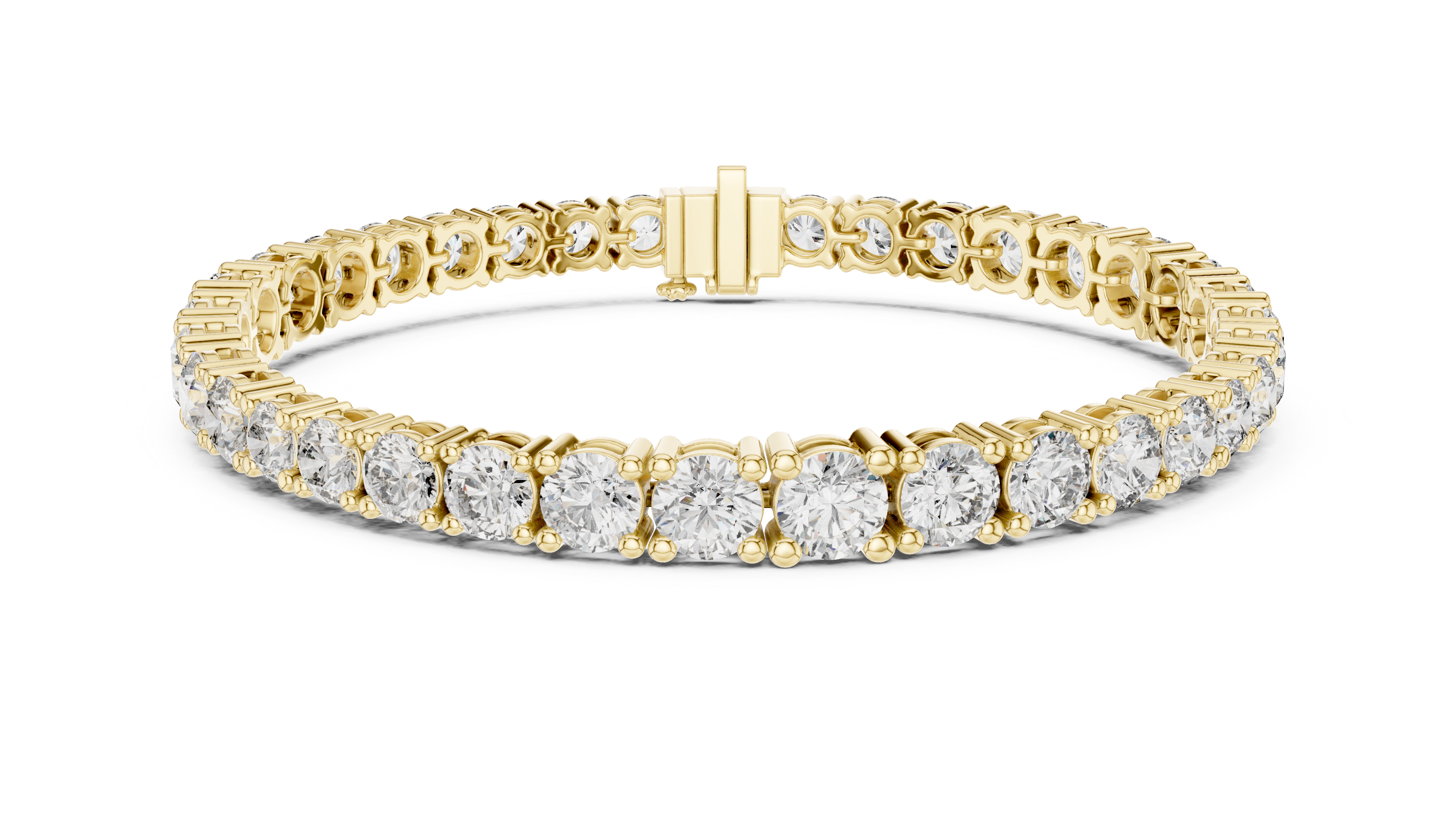 TESHA JEWELS Graduated Round Lab Grown Diamond Tennis Bracelet in 18K Rose Gold