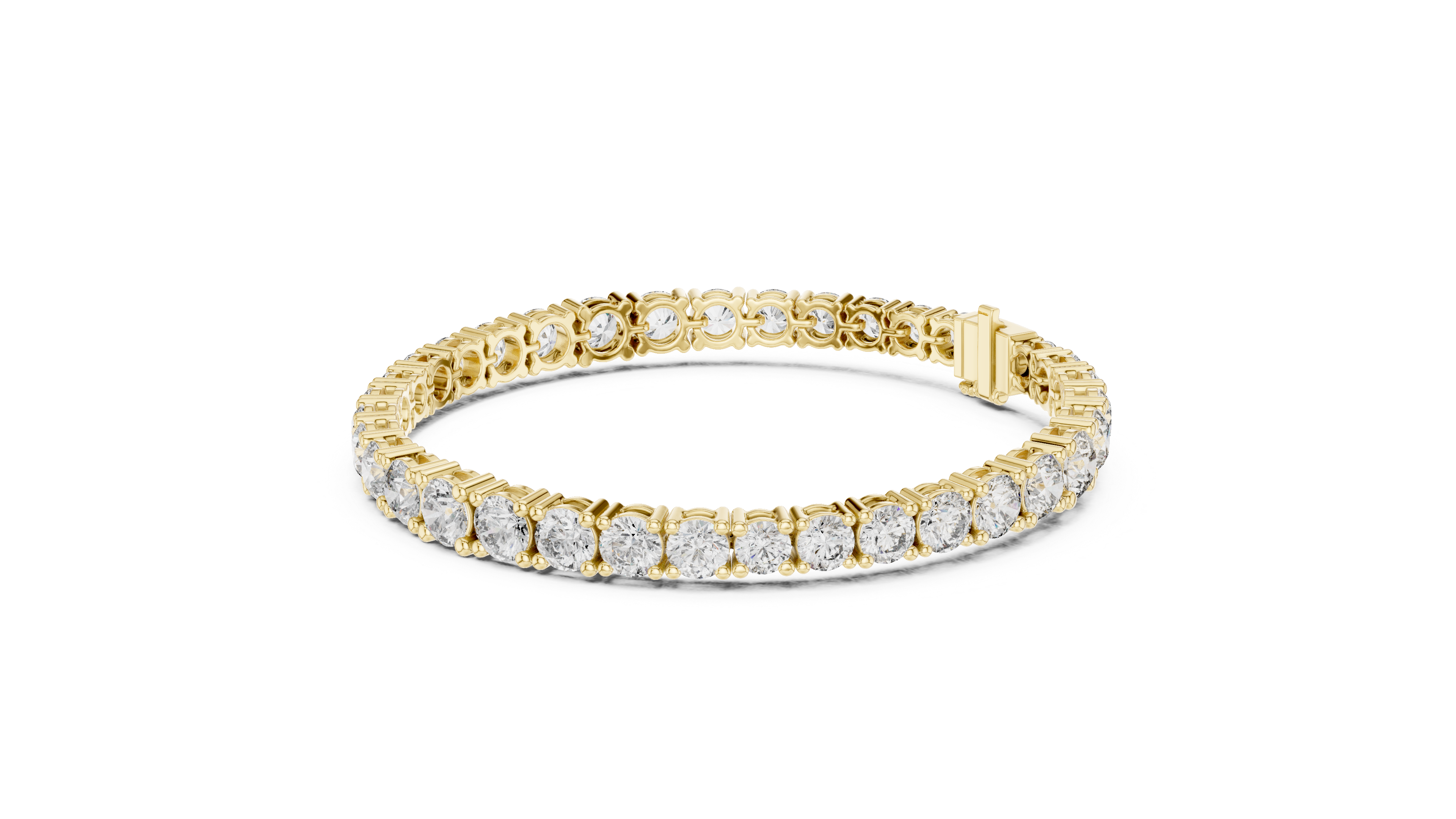 TESHA JEWELS Graduated Round Lab Grown Diamond Tennis Bracelet in 18K Rose Gold