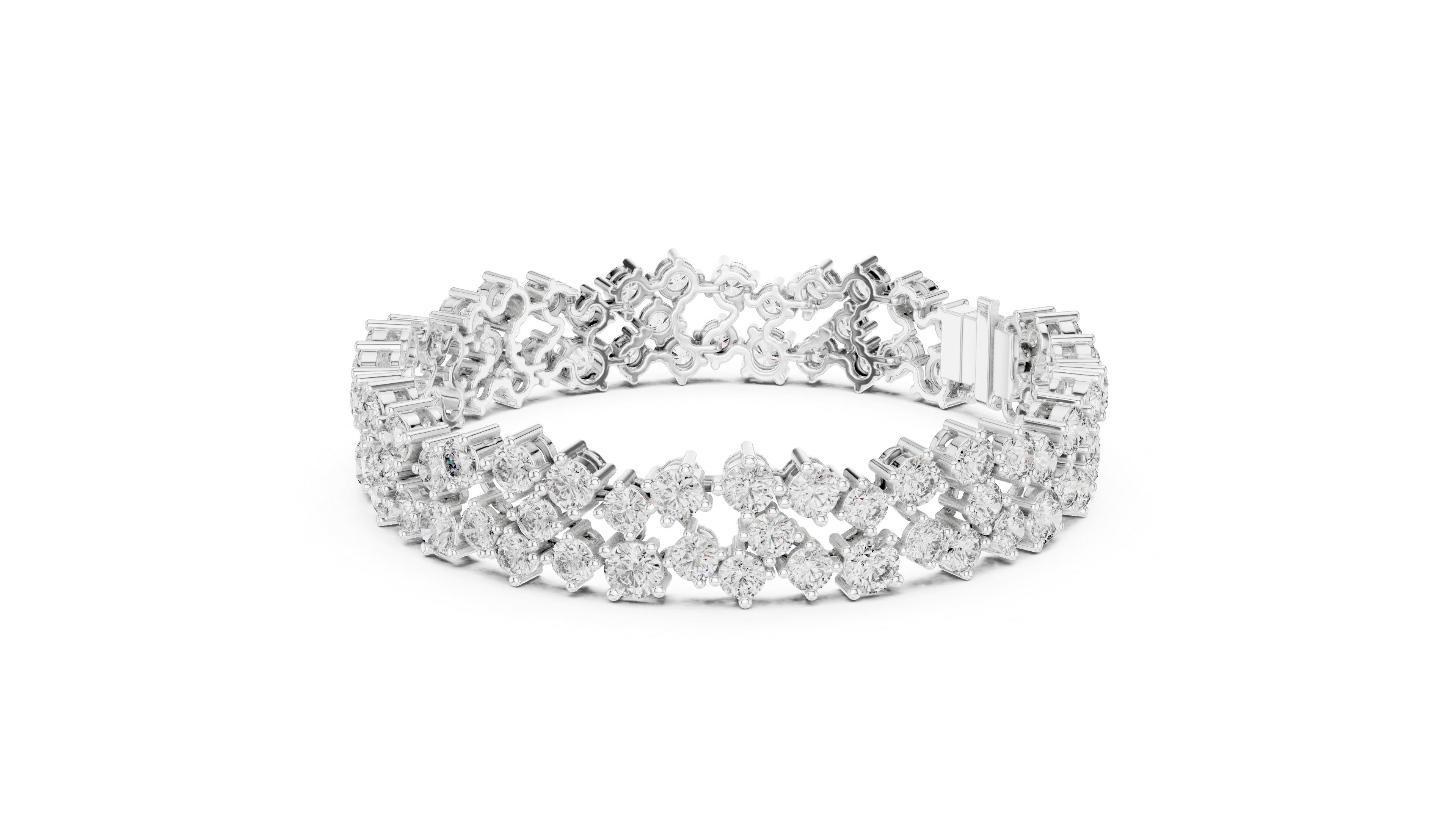 TESHA Celeste Floral Diamond Statement Bracelet