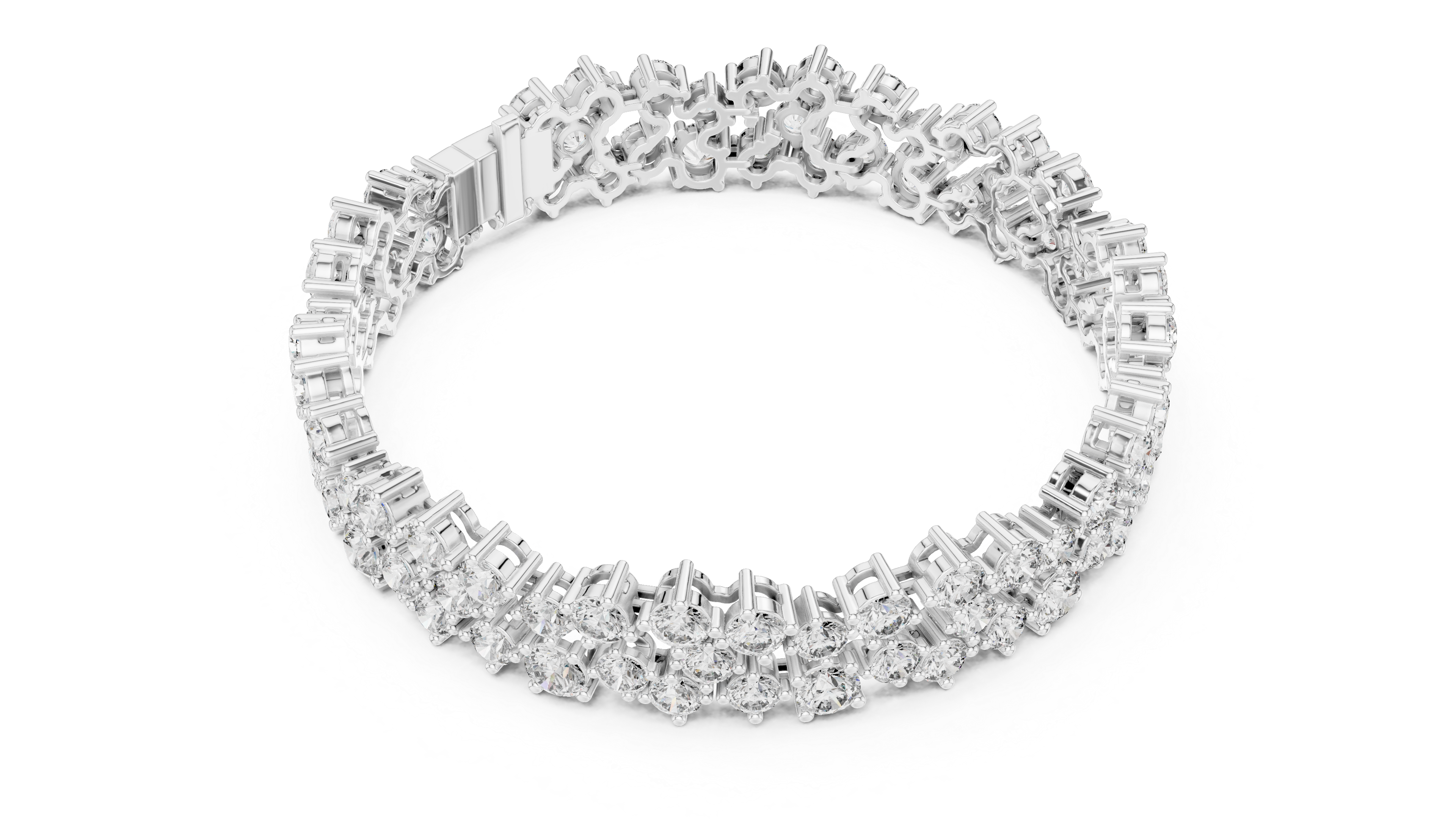 TESHA Celeste Floral Diamond Statement Bracelet