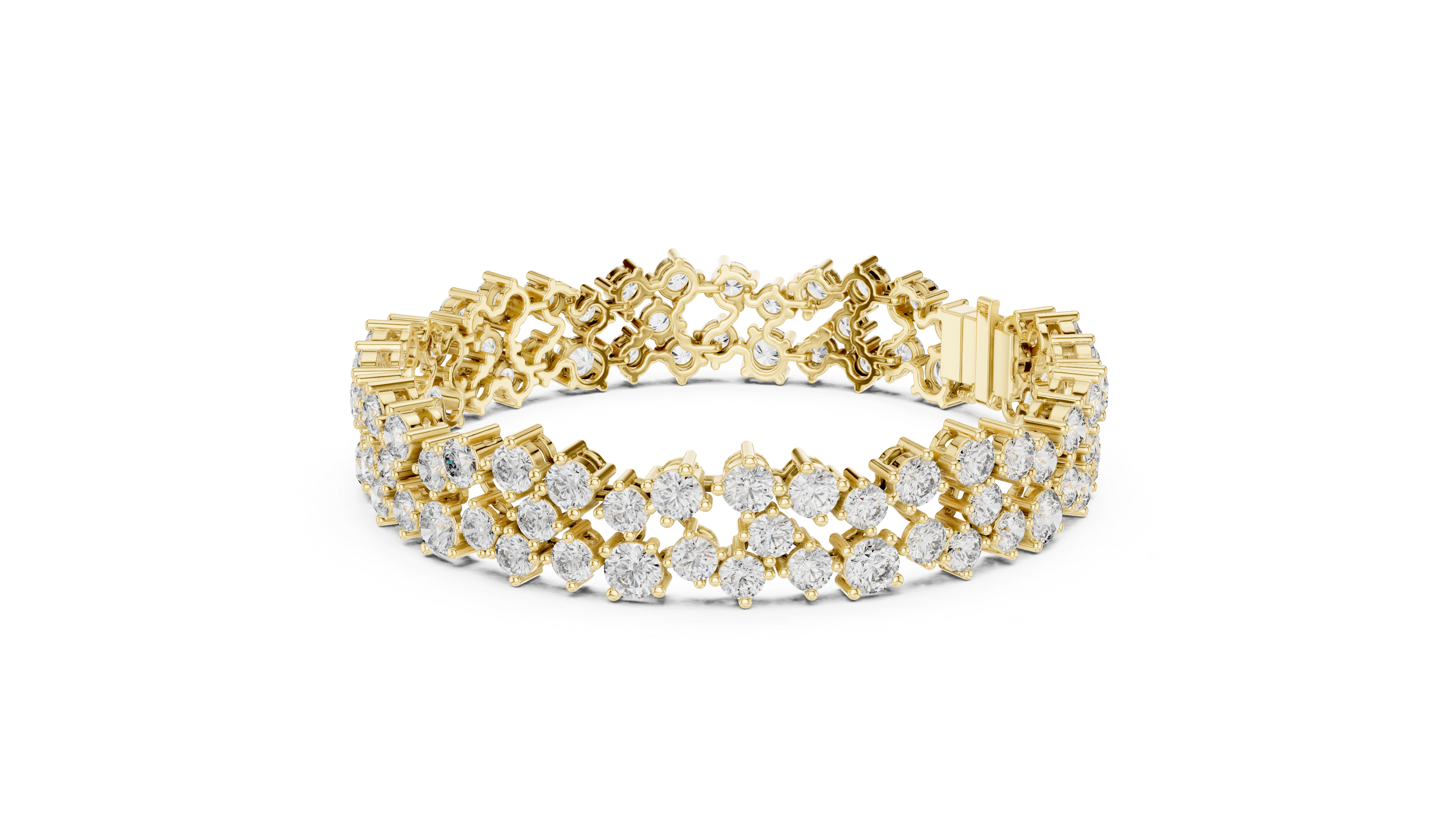 TESHA Celeste Floral Diamond Statement Bracelet