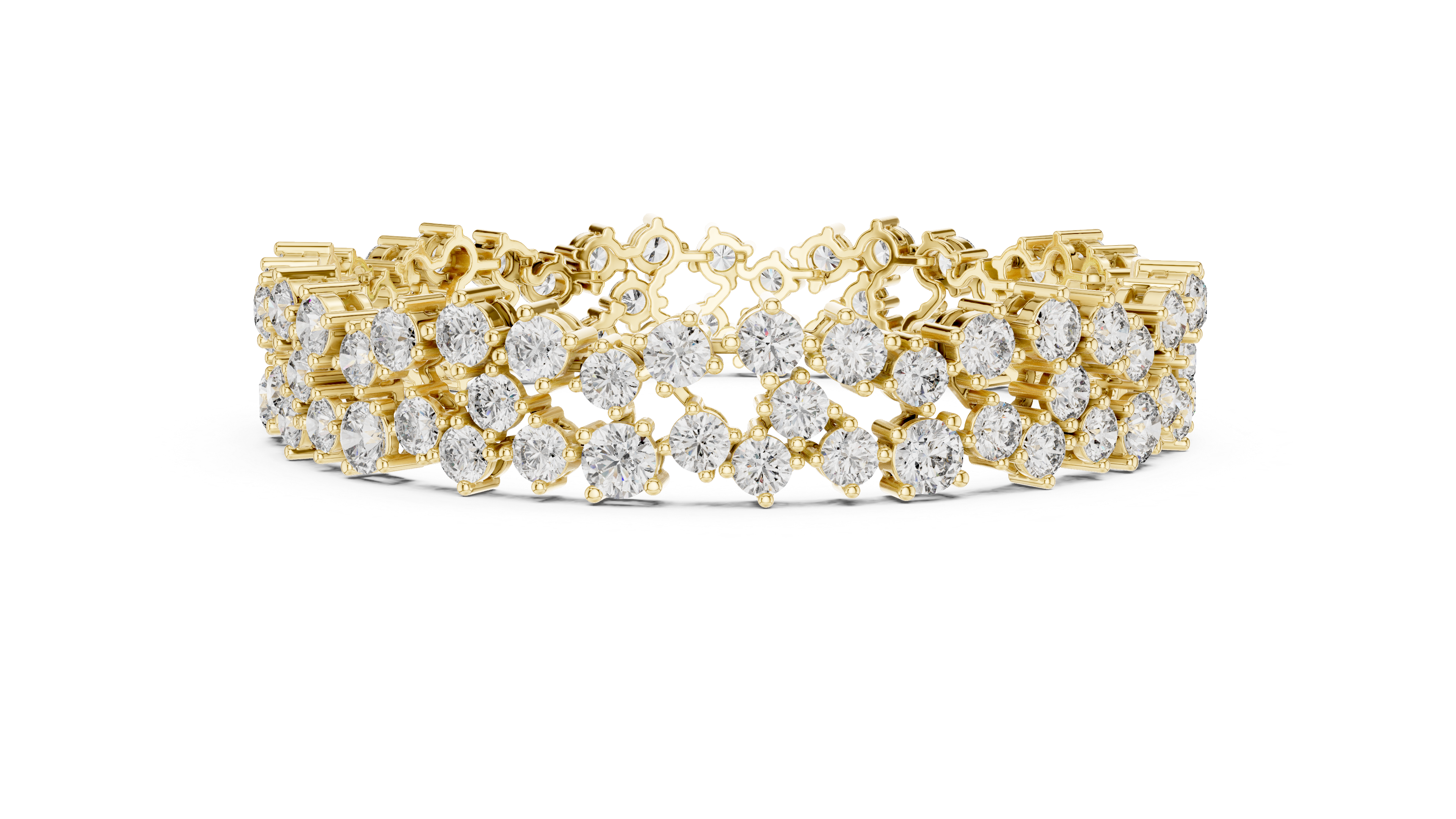 TESHA Celeste Floral Diamond Statement Bracelet