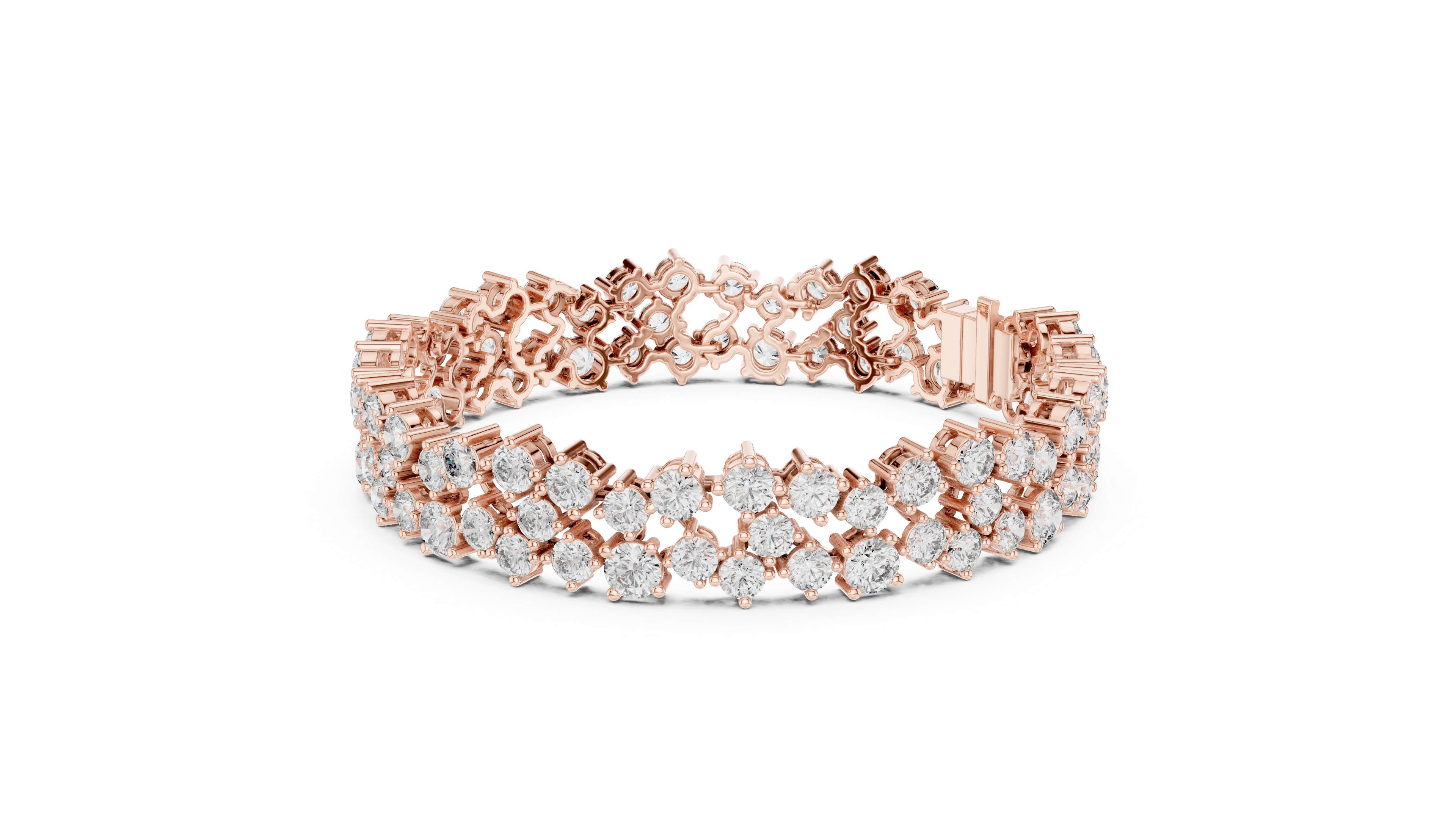 TESHA Celeste Floral Diamond Statement Bracelet