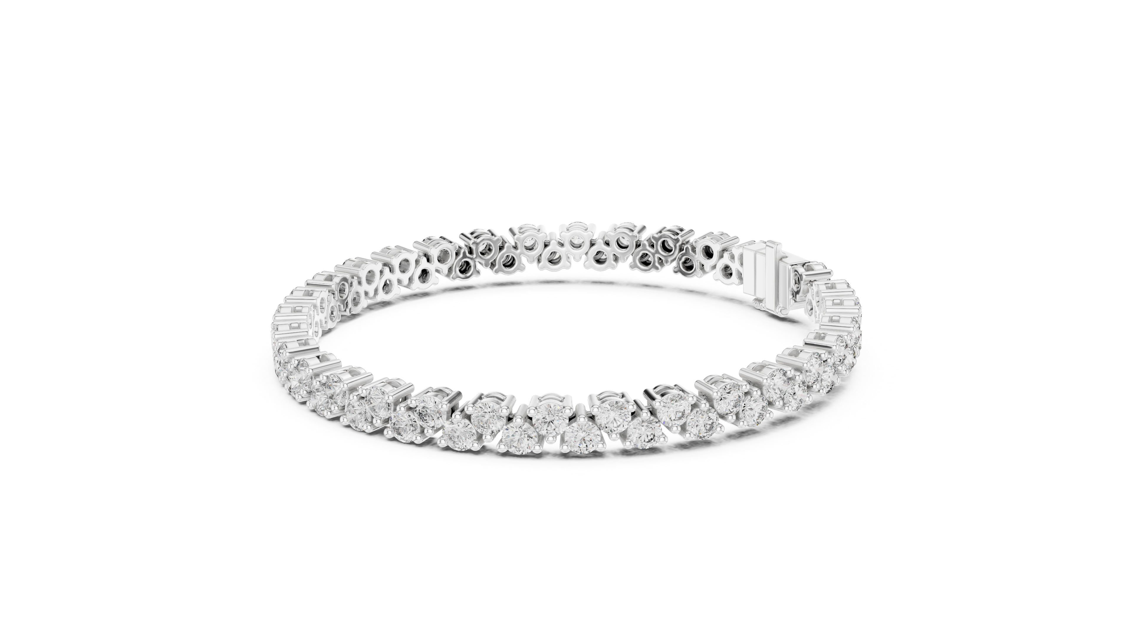 Round Diamond Collet Tennis Bracelet