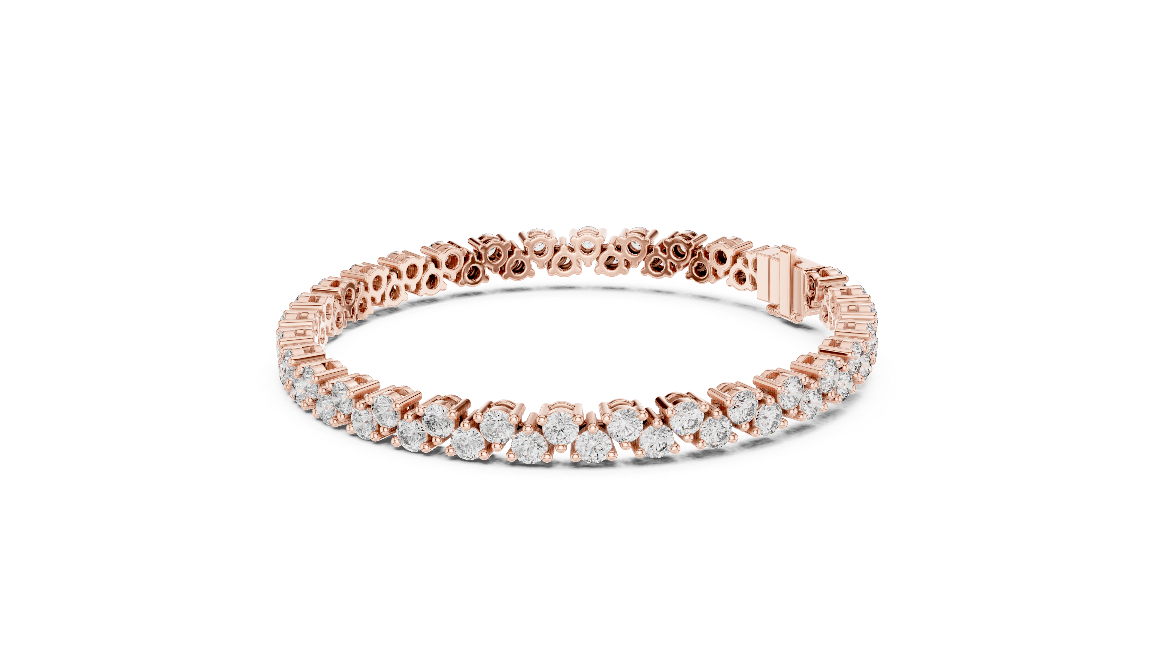 Round Diamond Collet Tennis Bracelet
