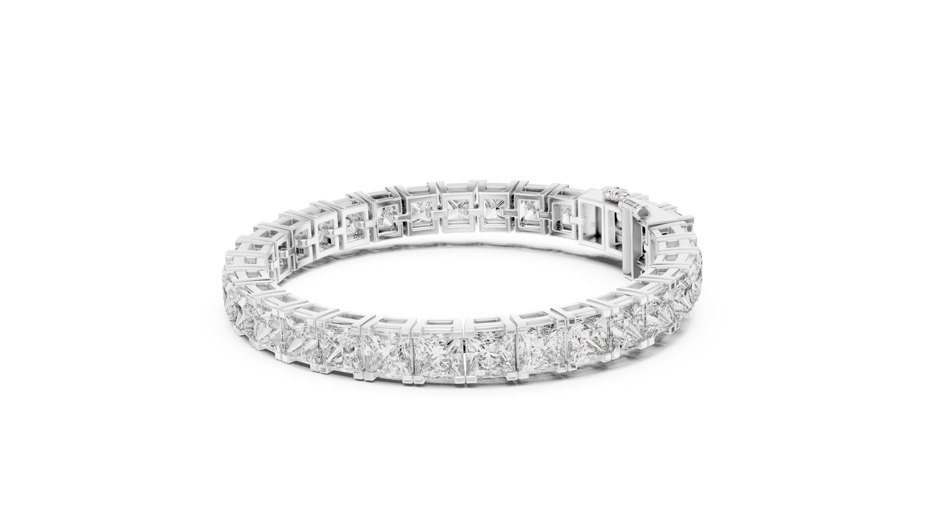 Princess Cut Diamond Tennis Bracelet