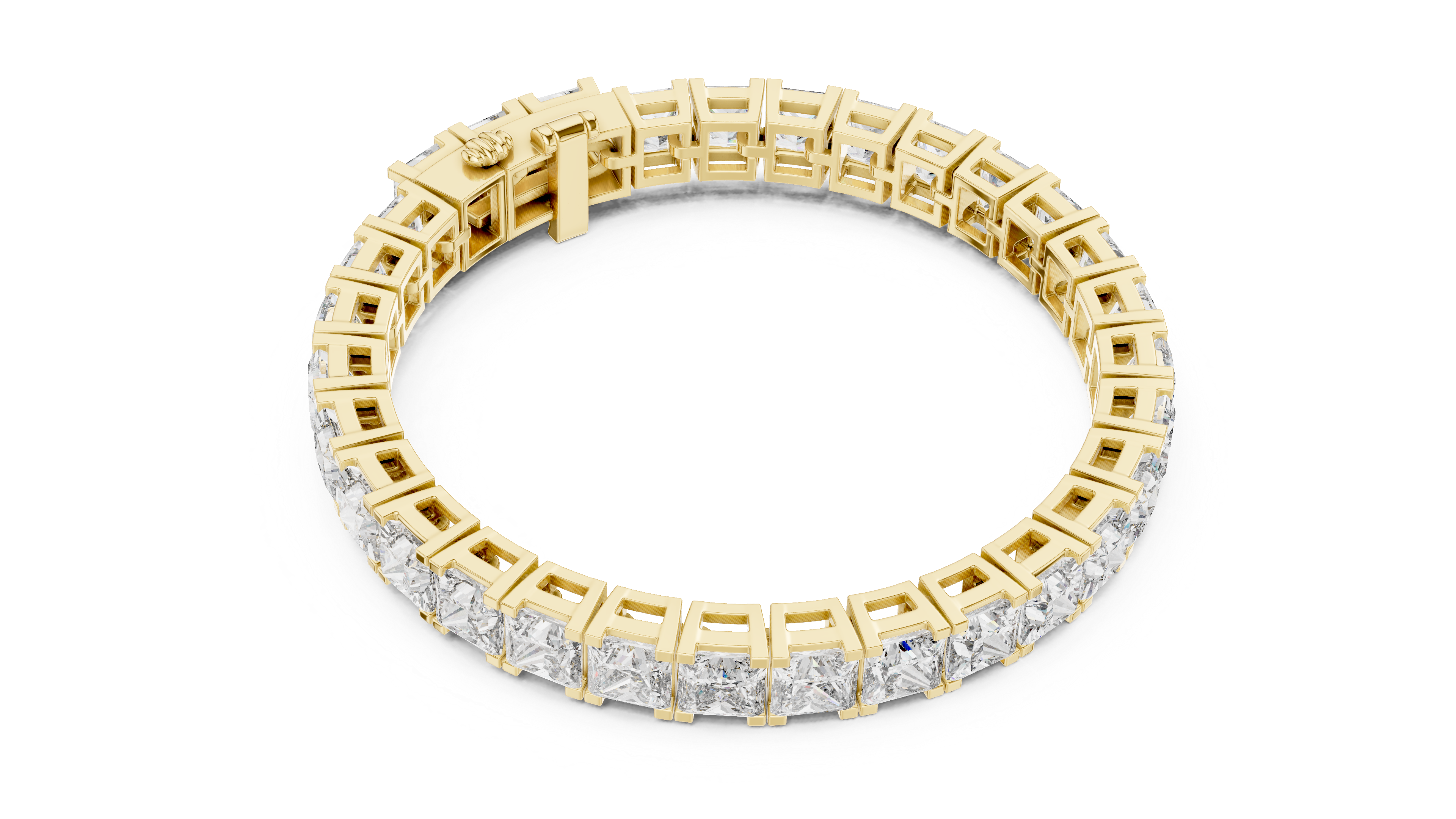 Princess Cut Diamond Tennis Bracelet