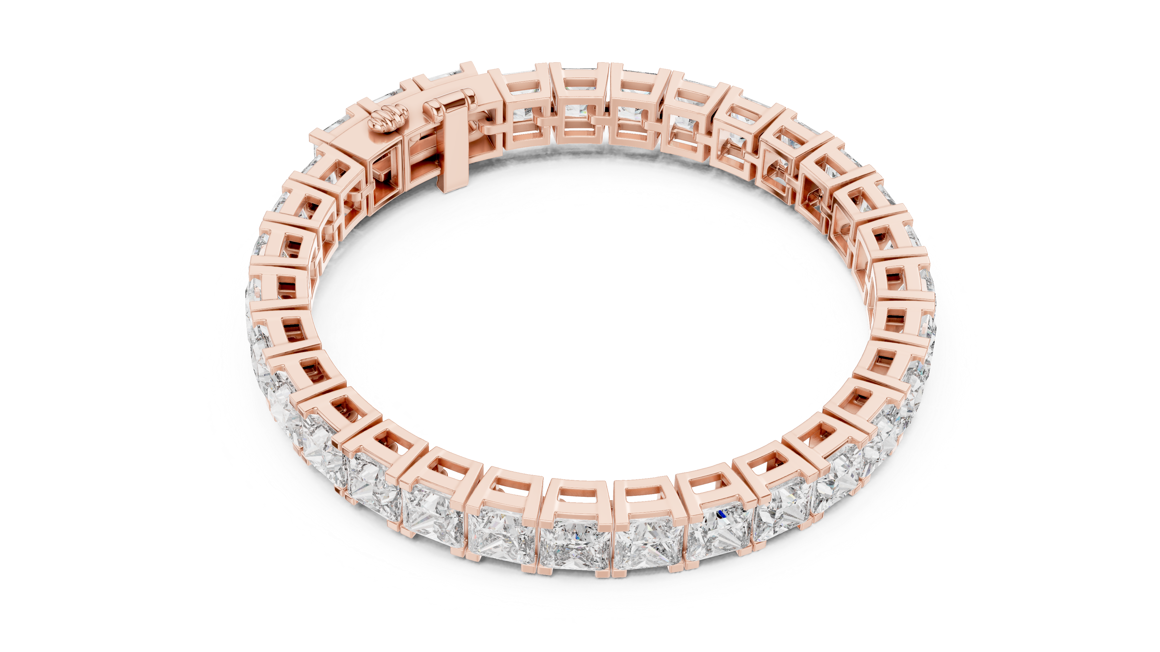 Princess Cut Diamond Tennis Bracelet