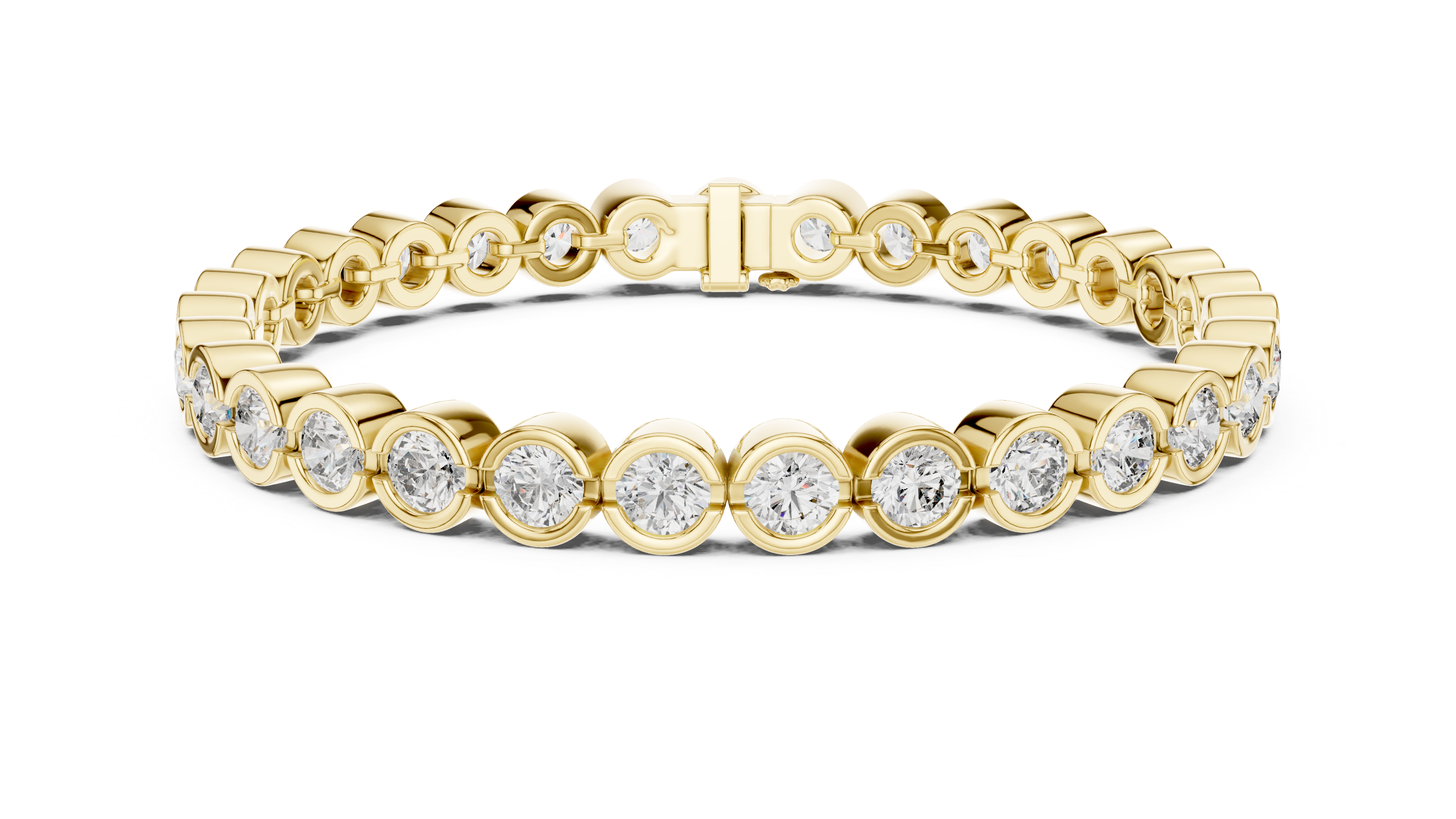 Oval, Pear & Emerald Diamond Tennis Bracelet