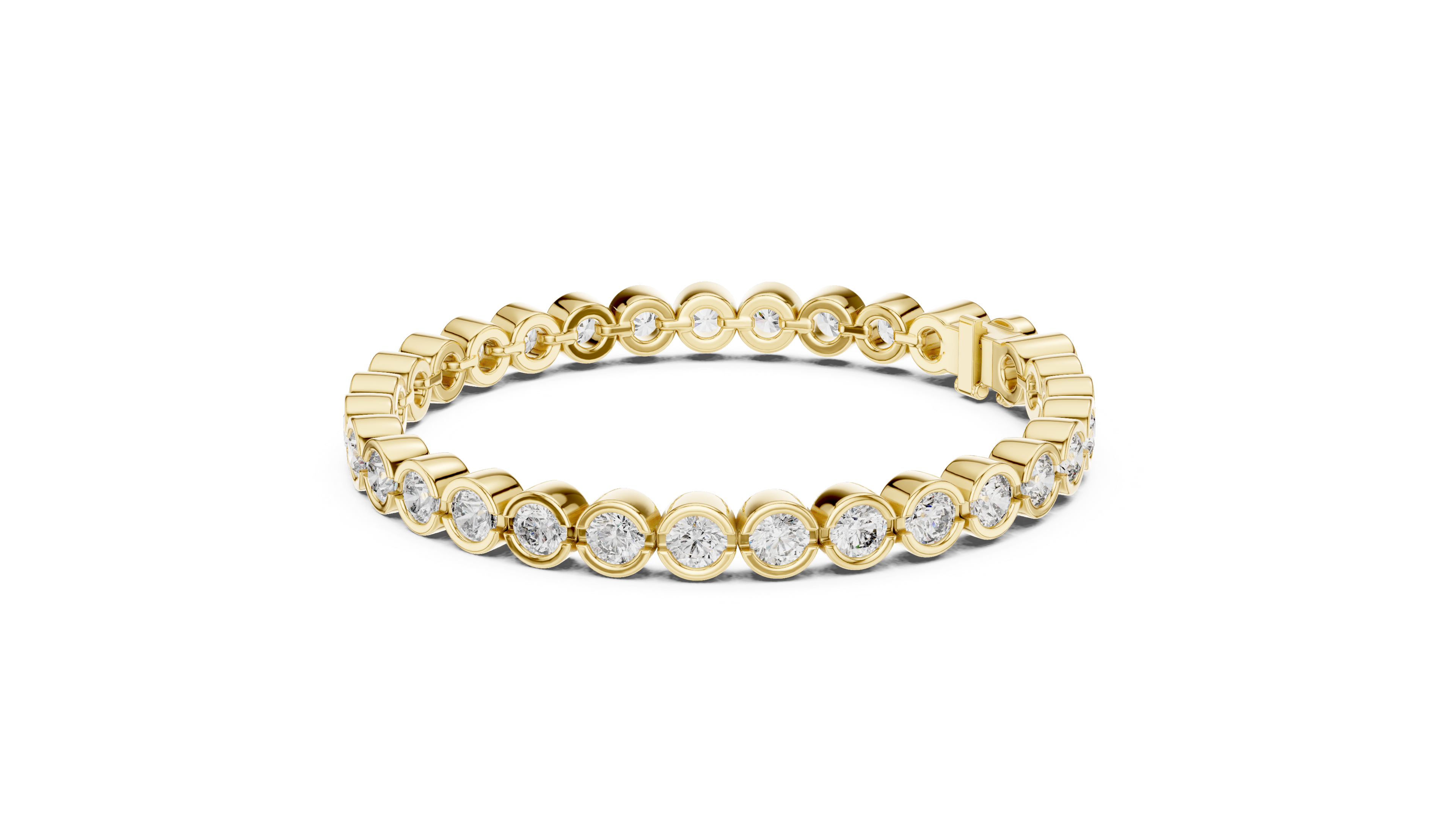 Oval, Pear & Emerald Diamond Tennis Bracelet