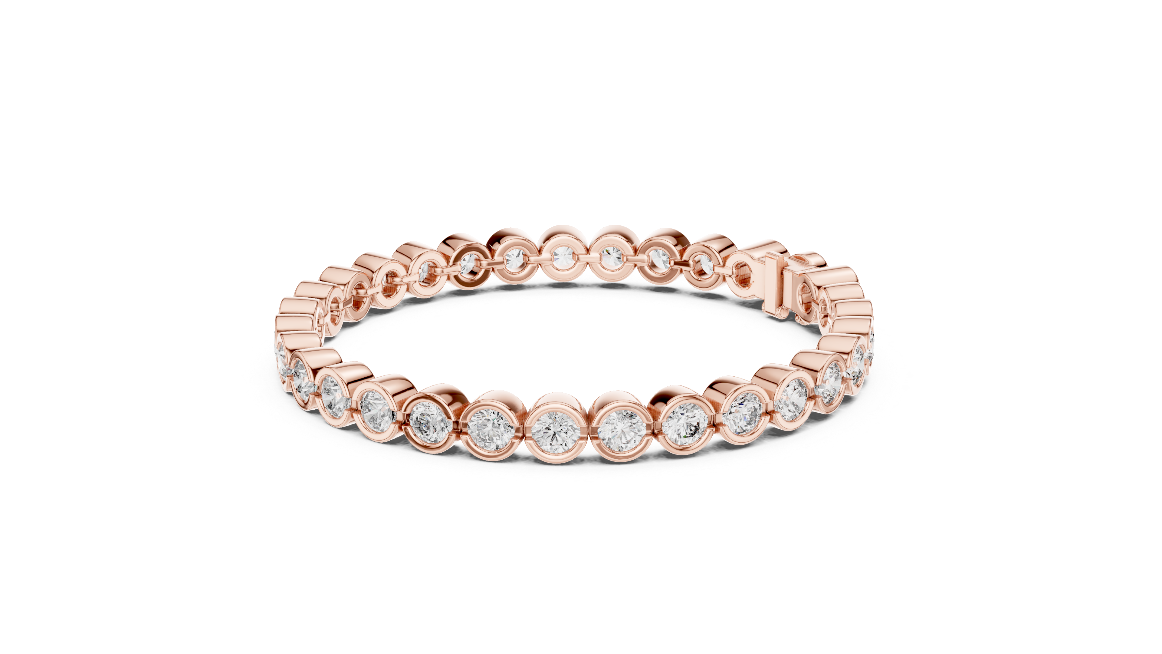 Oval, Pear & Emerald Diamond Tennis Bracelet