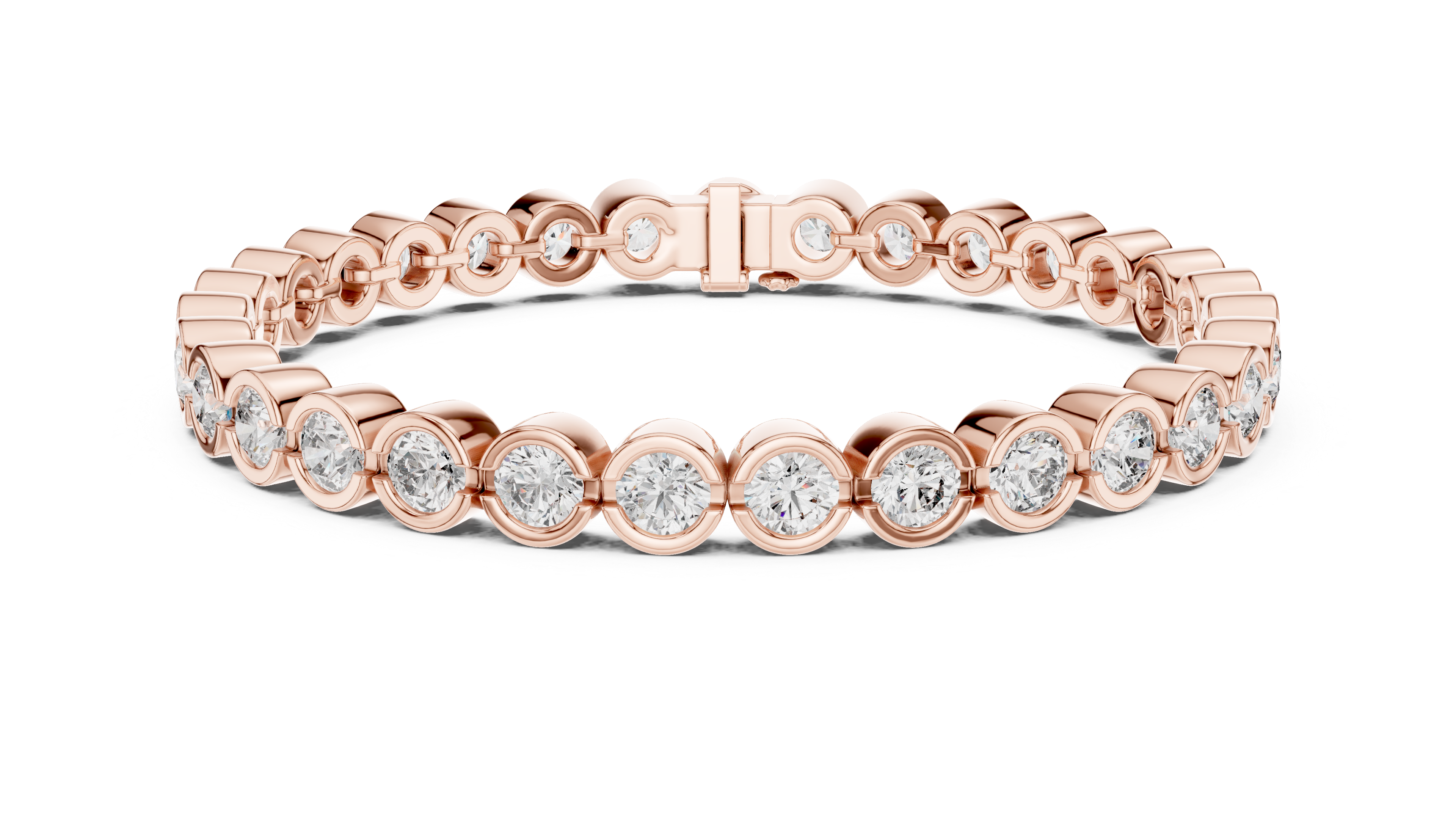 Oval, Pear & Emerald Diamond Tennis Bracelet