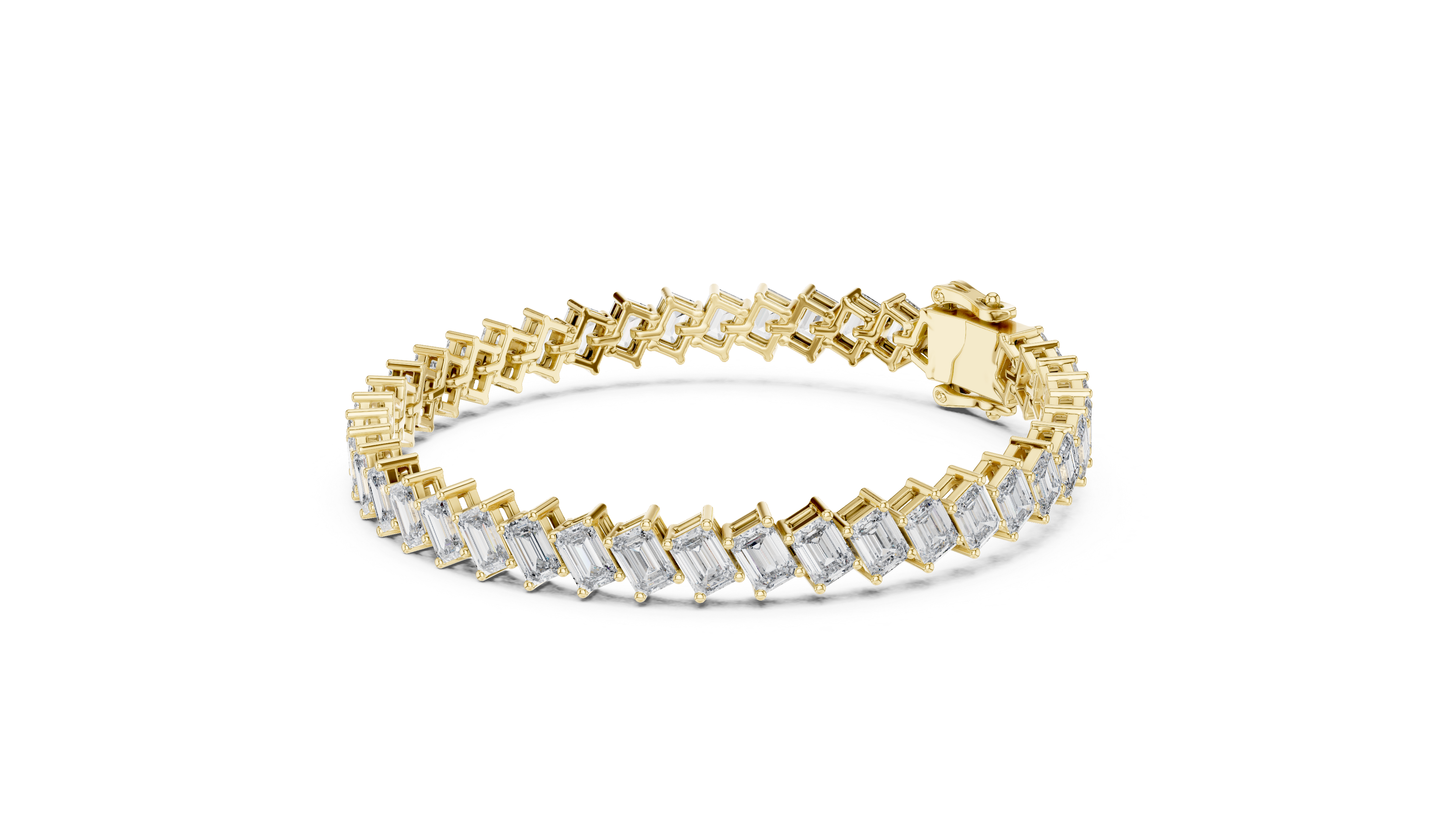 Emerald Cut Diamond Tennis Bracelet