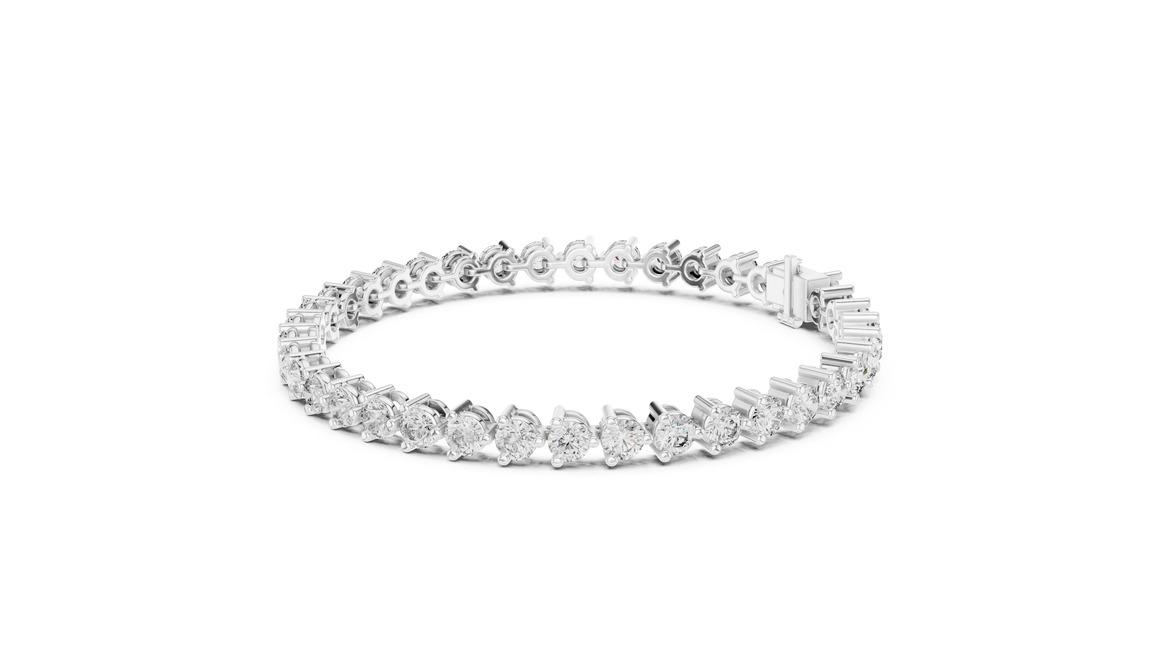 TESHA JEWELS round diamond tennis bracelet in rose gold