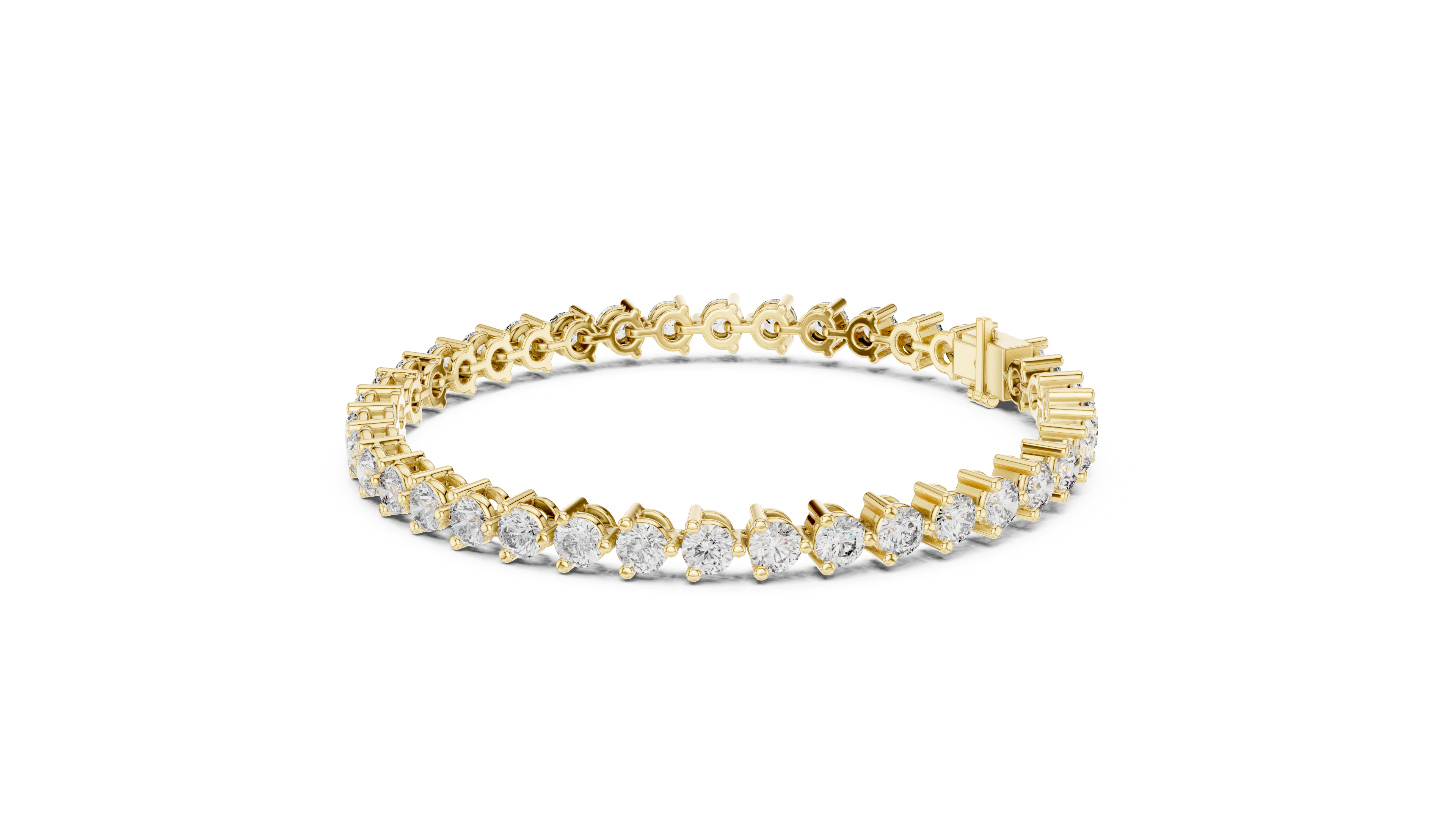 TESHA JEWELS round diamond tennis bracelet in rose gold