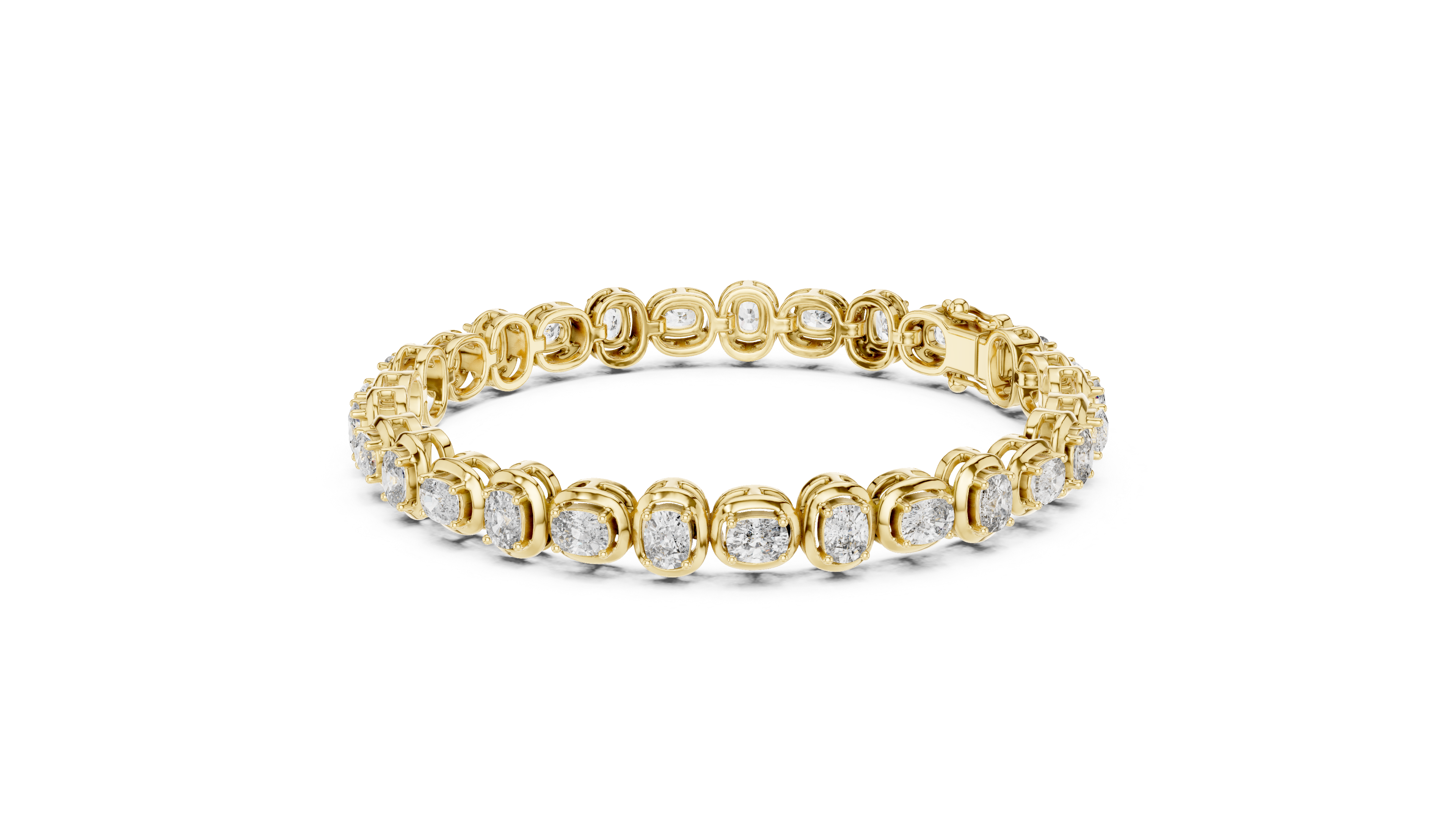 TESHA JEWELS 6.82ct cushion cut diamond tennis bracelet in rose gold
