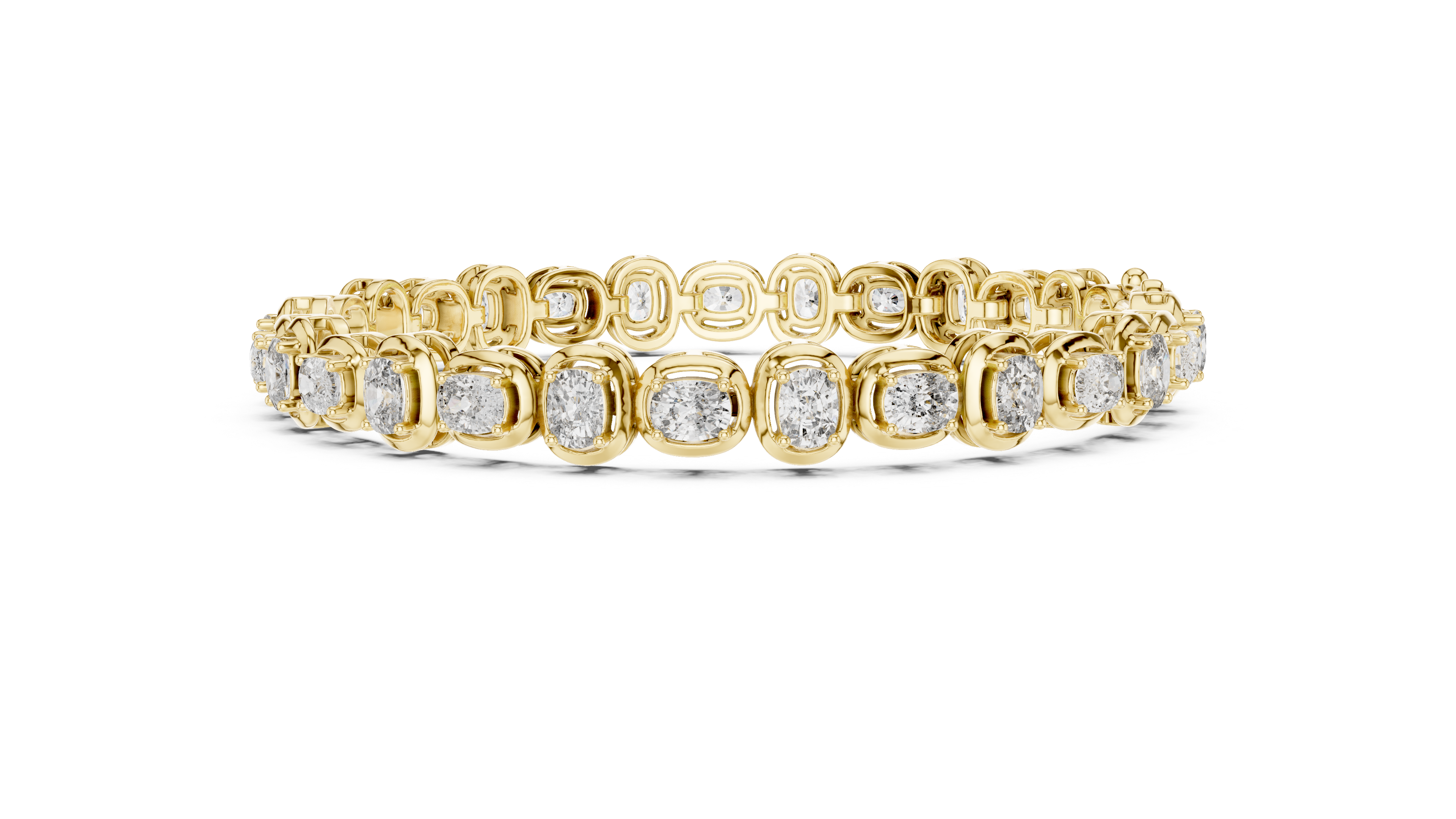 TESHA JEWELS 6.82ct cushion cut diamond tennis bracelet in rose gold