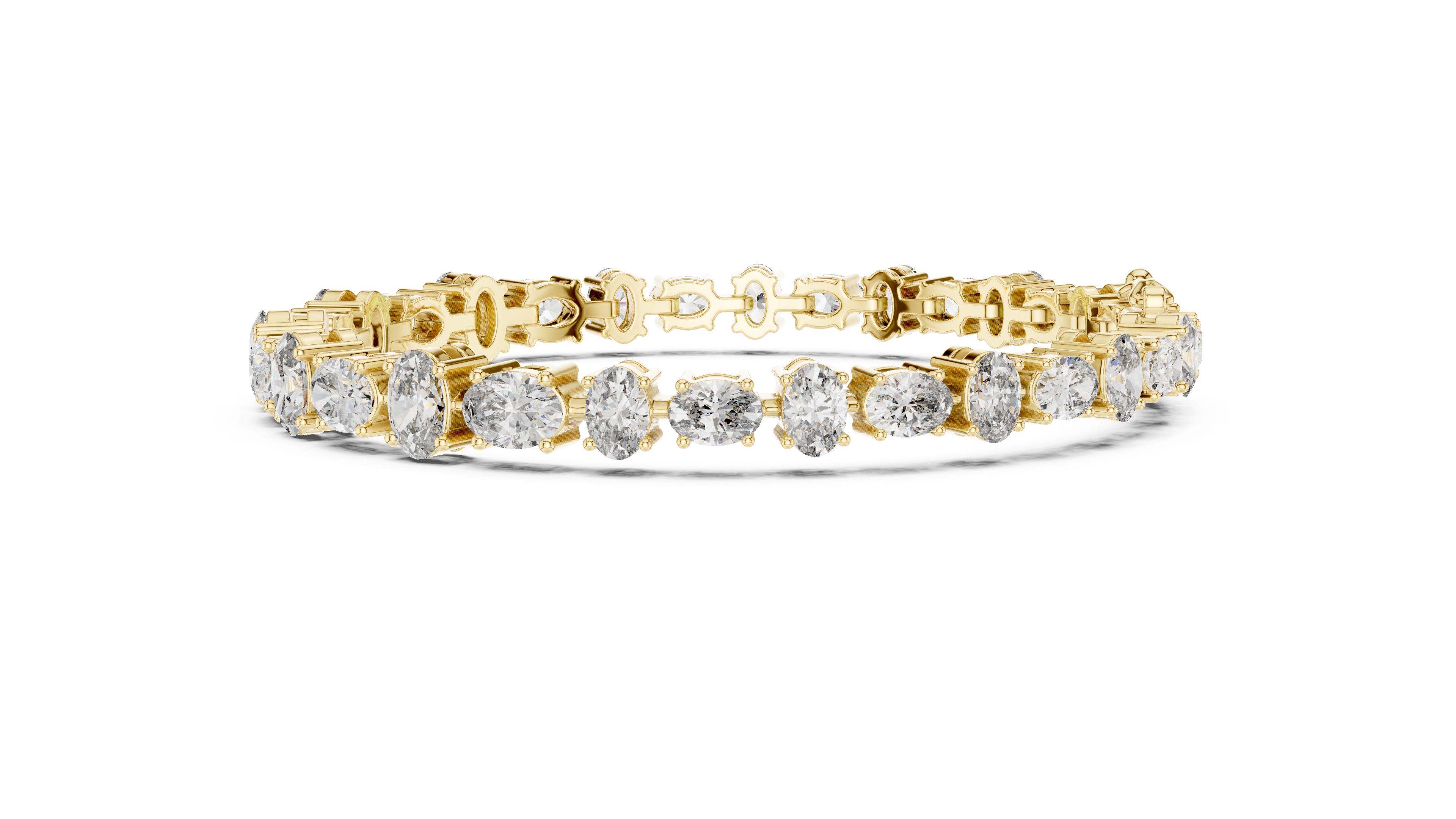 Graduated Oval Diamond Tennis Bracelet