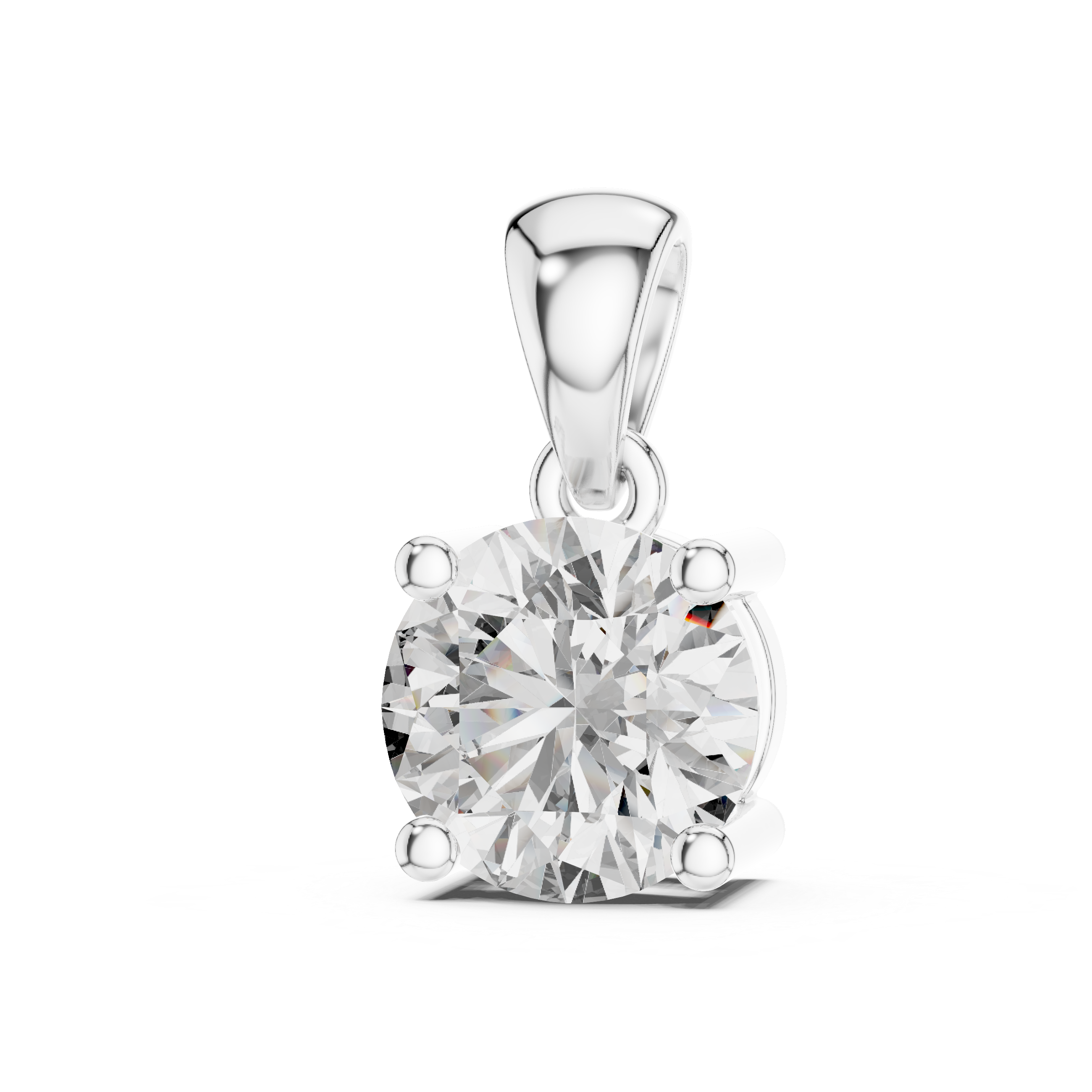 Classic Round Solitaire Diamond Pendant