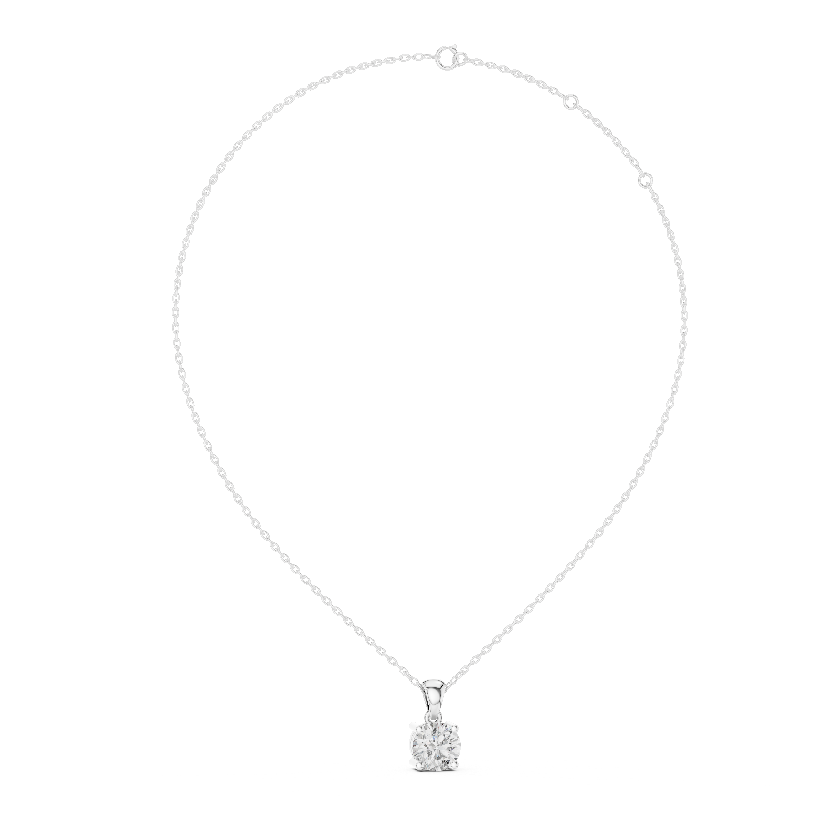 Classic Round Solitaire Diamond Pendant