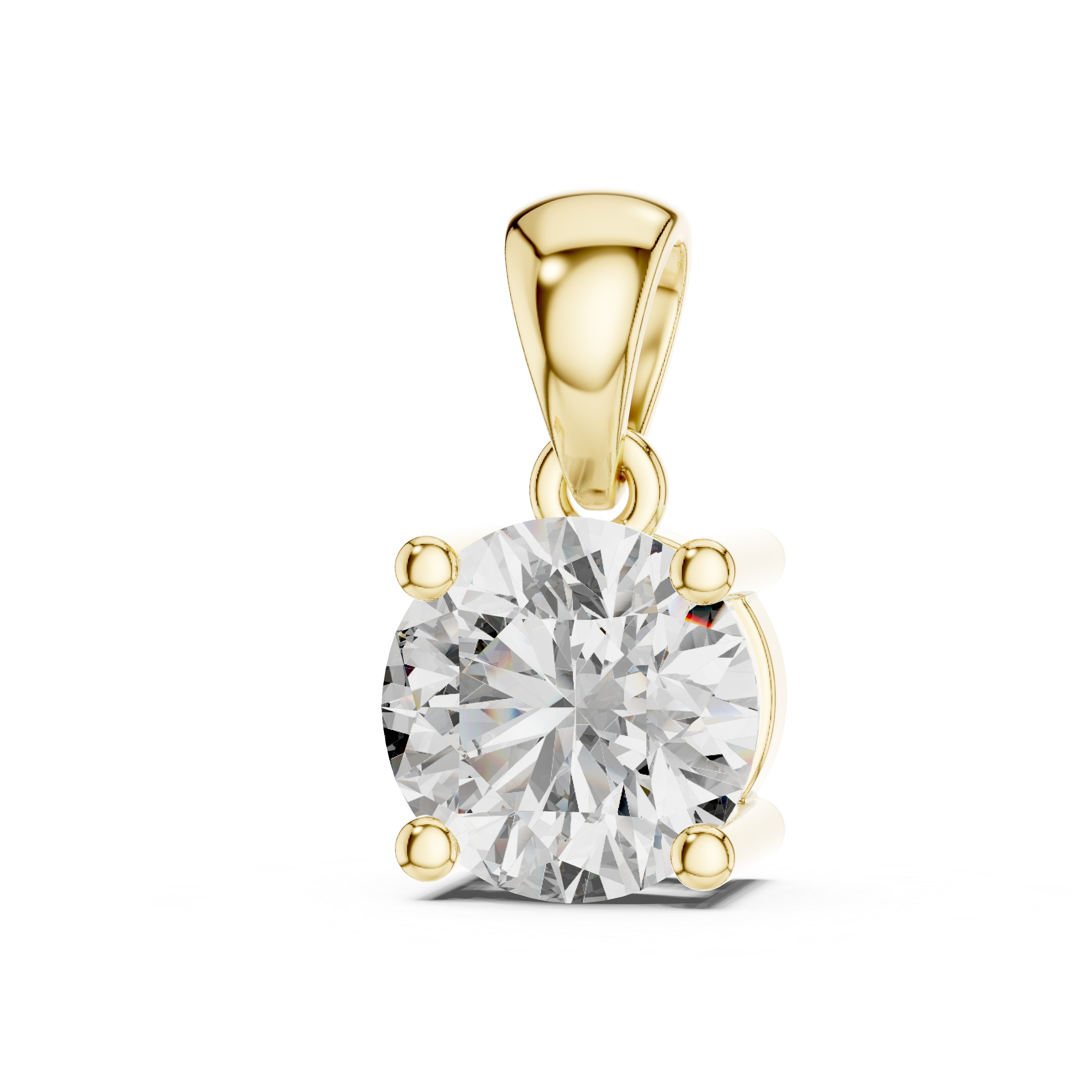 Classic Round Solitaire Diamond Pendant