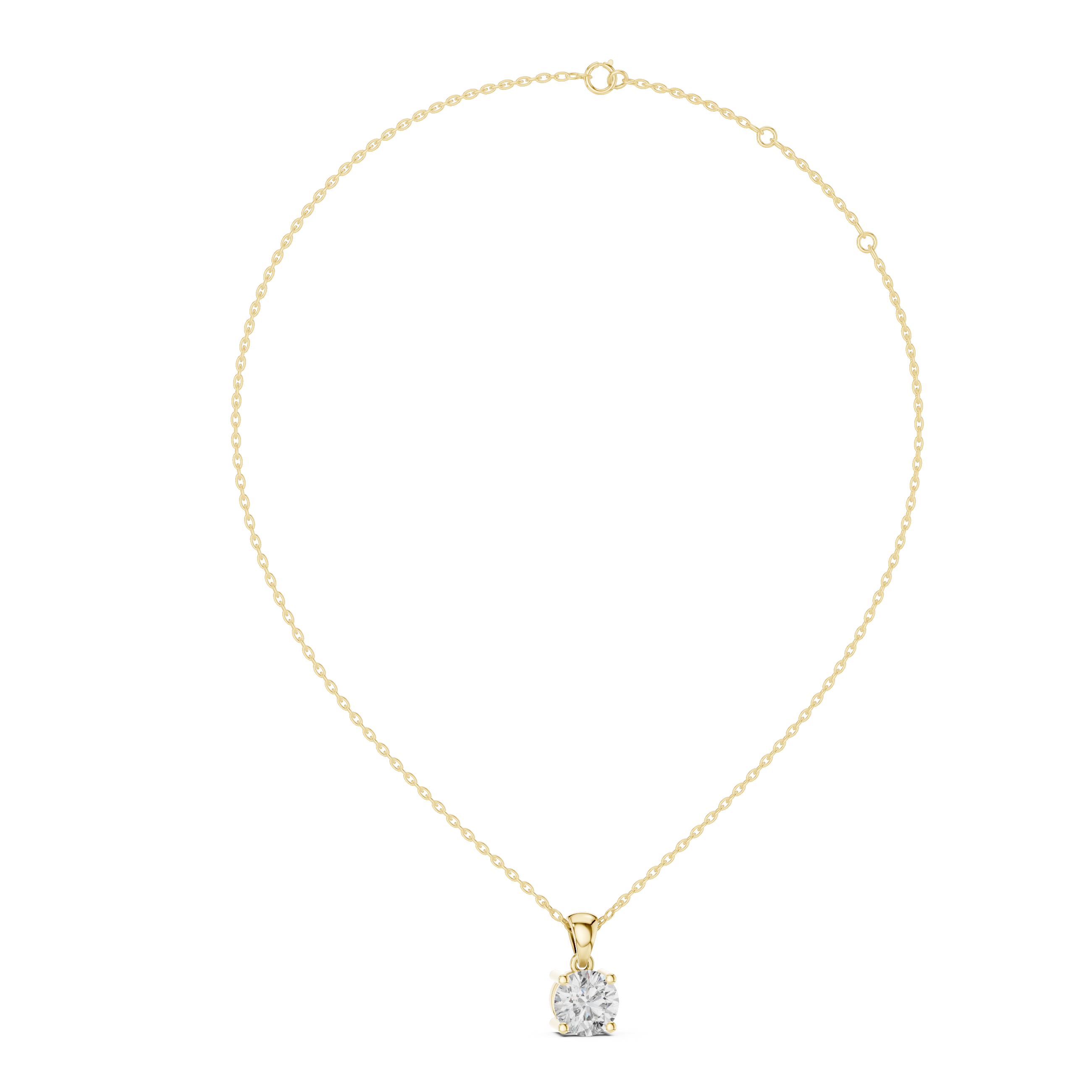 Classic Round Solitaire Diamond Pendant