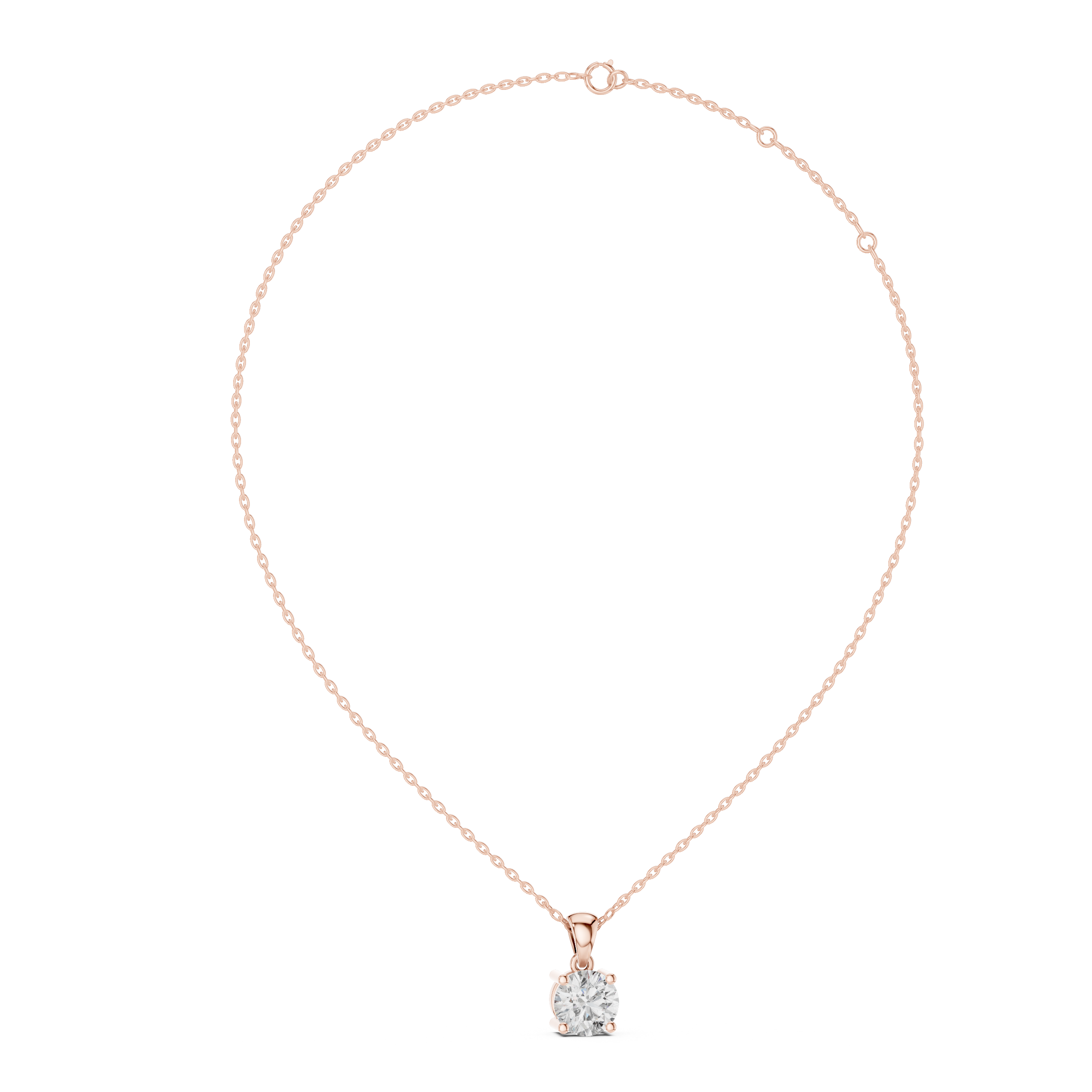 Classic Round Solitaire Diamond Pendant